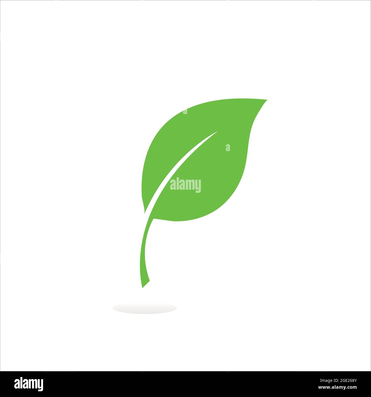 Icono ECO ilustración de vector de lámina verde aislada. Icono de la naturaleza. Ilustración del Vector