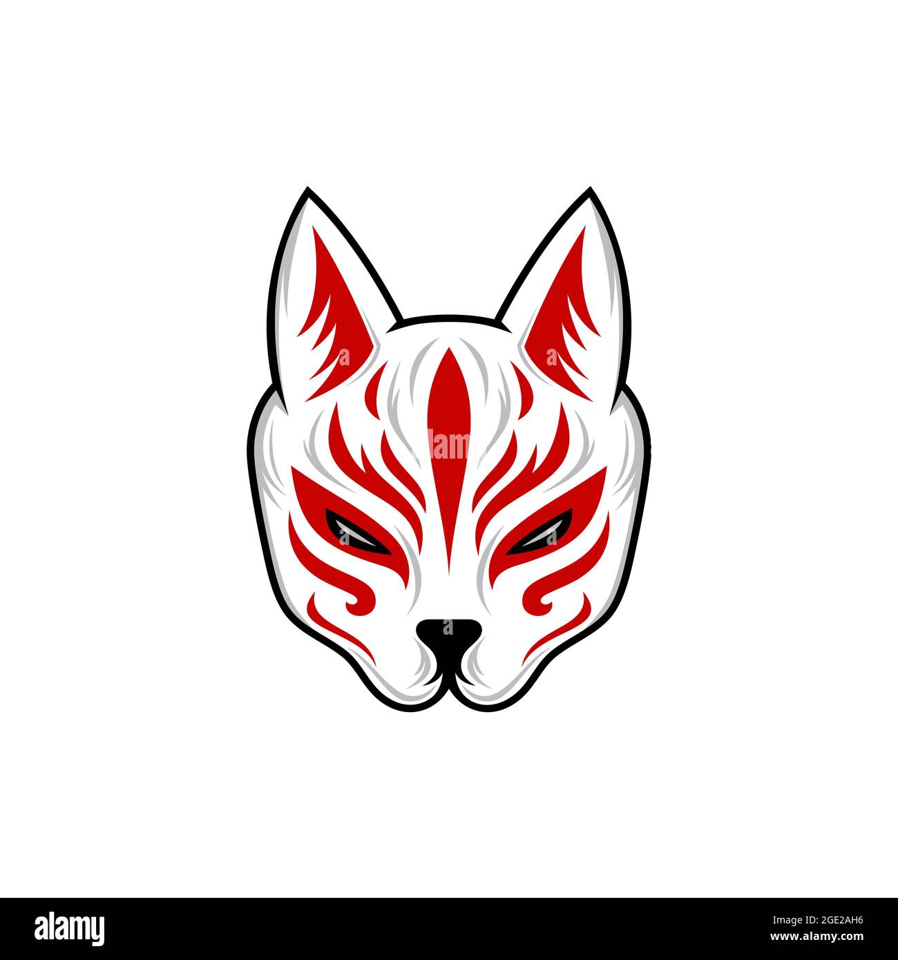 kitsune máscara ilustración, máscara tradicional japonesa, kitsune, kabuki,  conejito, fox, ilustración de vector de icono de logotipo Imagen Vector de  stock - Alamy