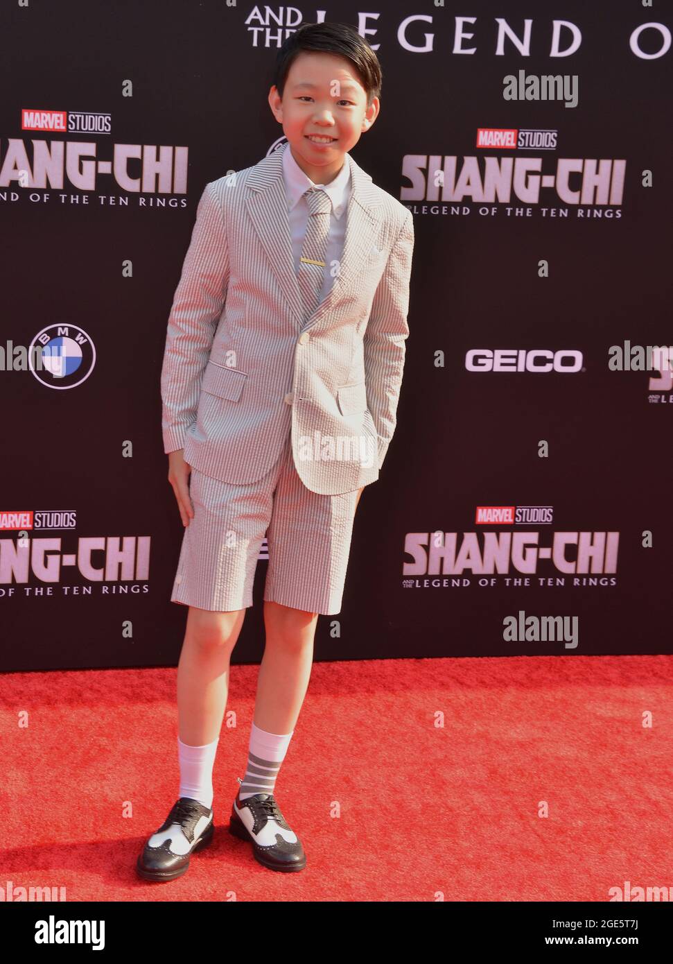 Los Ángeles, Estados Unidos. 17th de agosto de 2021. Jayden Zhang asiste al estreno de Shang-Chi de Disney Marvel y a la Leyenda de los Diez Anillos en el Teatro El Capitan en Los Ángeles. 16 de agosto de 2021. Crédito: Tsuni/USA/Alamy Live News Foto de stock