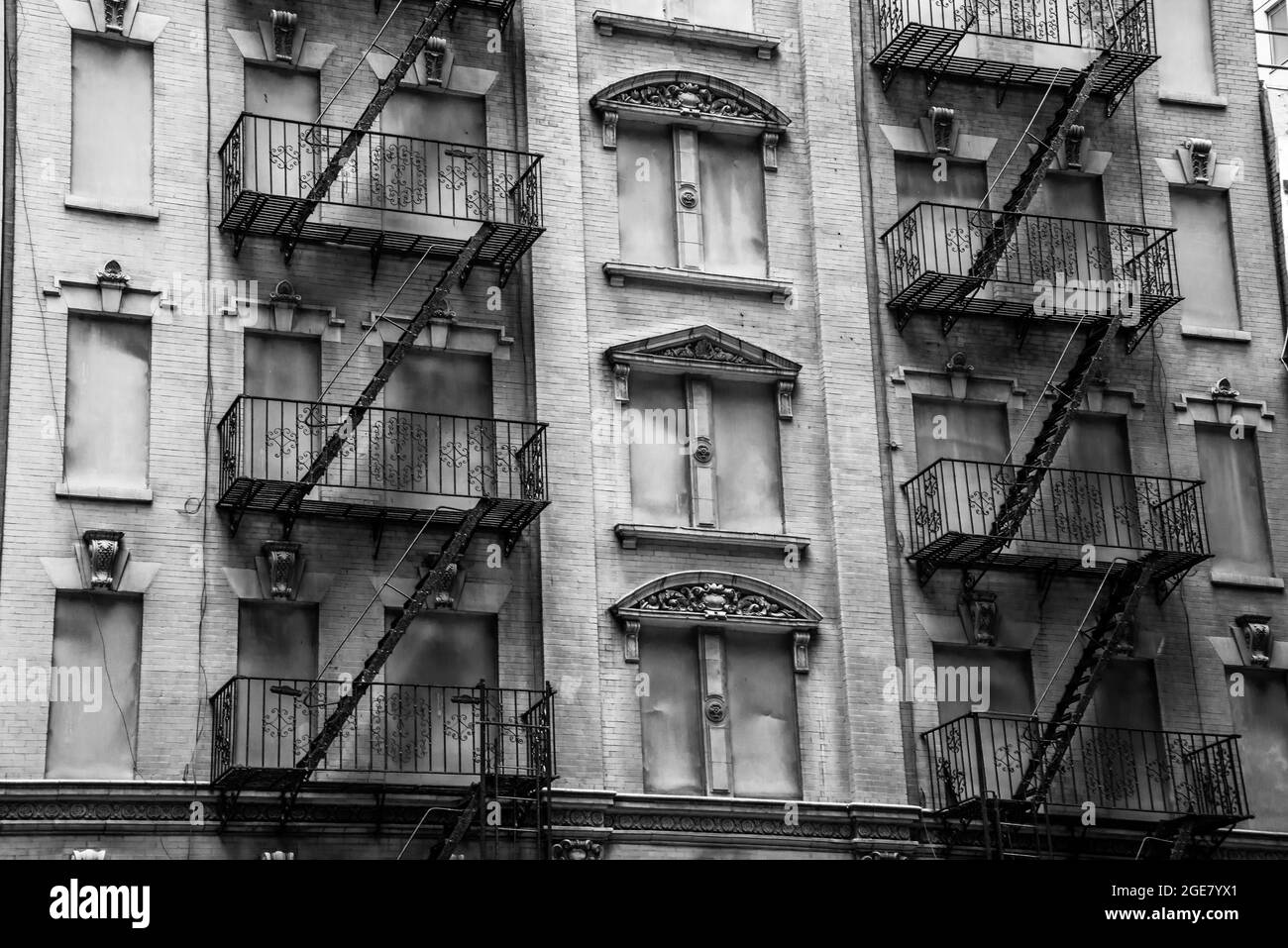 edificios en blanco y negro Foto de stock