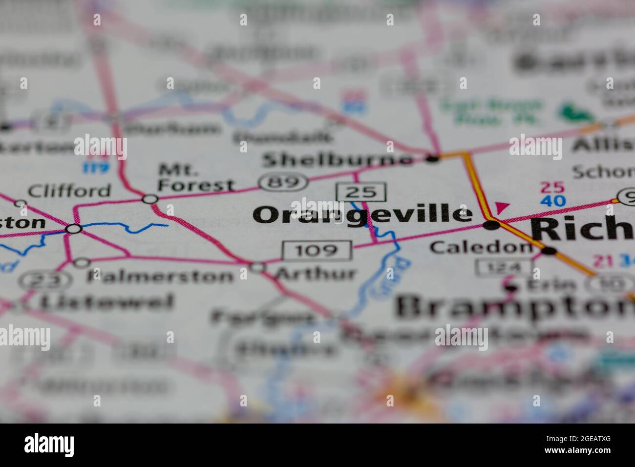 Mapa de orangeville fotografías e imágenes de alta resolución Alamy