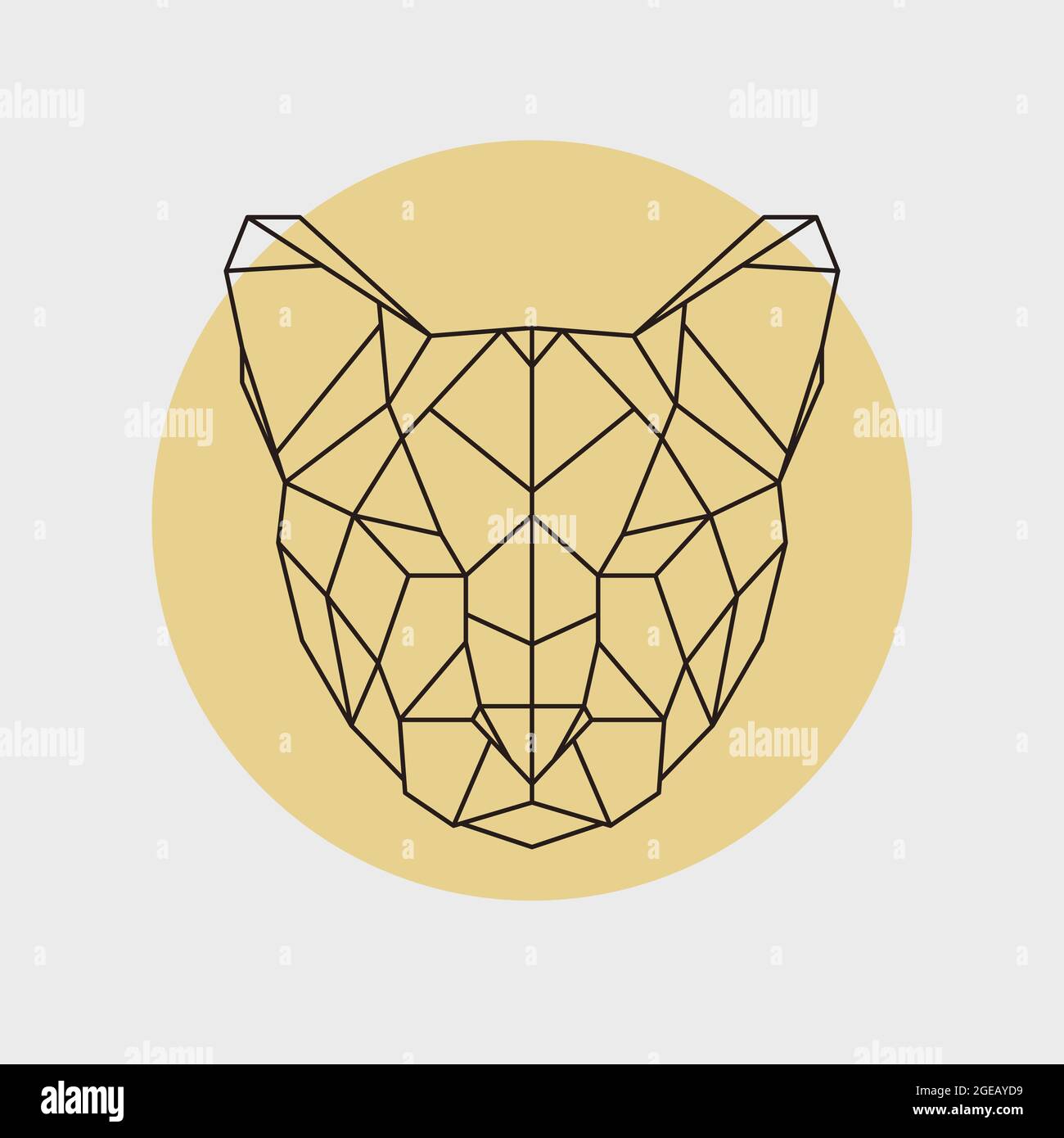 Cabeza de gato salvaje Estilo Ilustración vectorial Imagen Vector de - Alamy