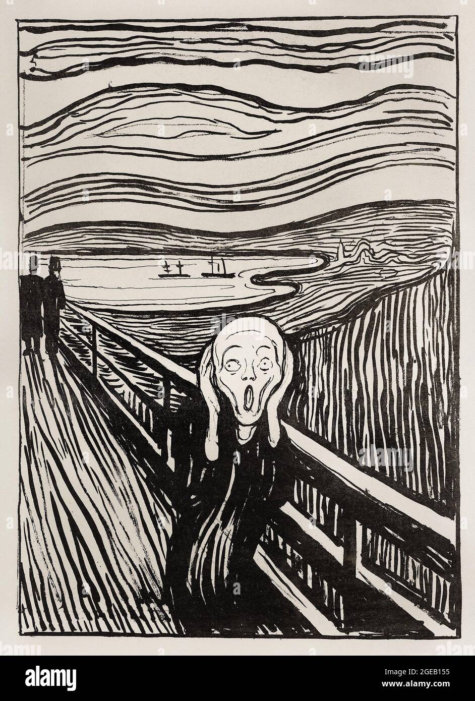 The Scream (1895) de Edvard Munch Foto de stock
