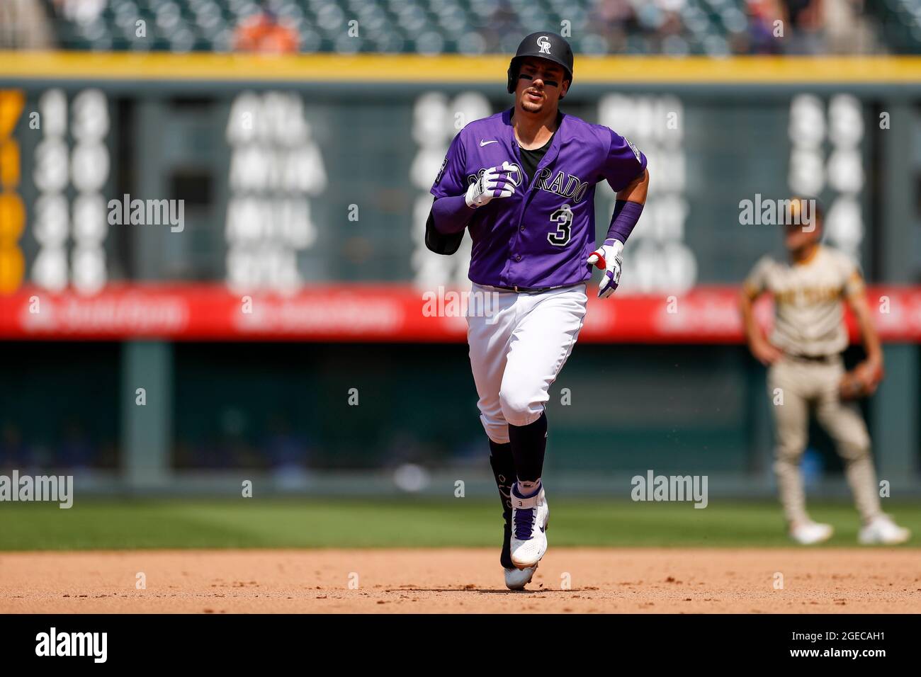 Colorado Rockies catcher Dom Nunez (3) in the second inning of a baseball  game Wednesday, April 20, 2022, in Denver. (AP Photo/David Zalubowski Stock  Photo - Alamy