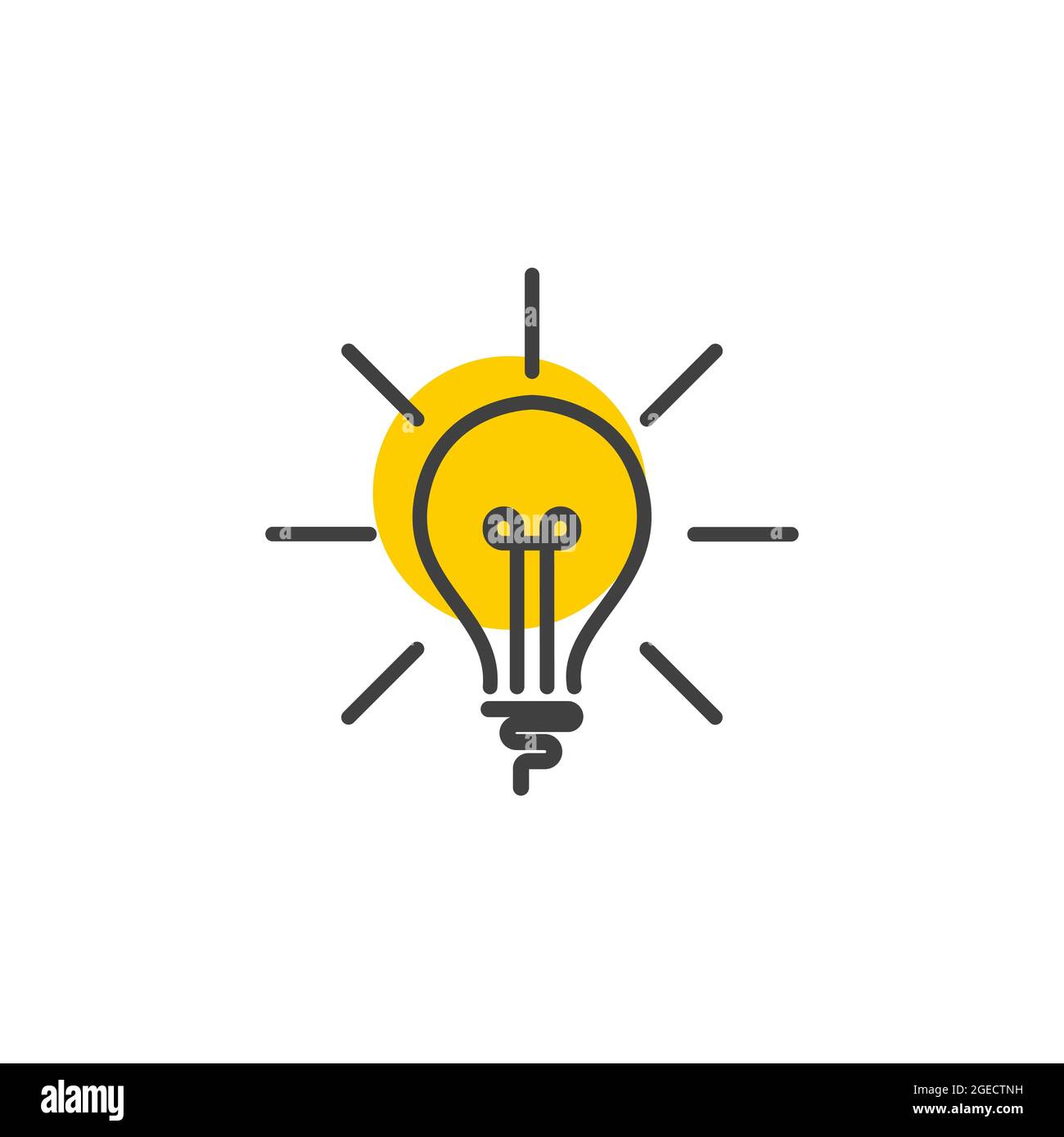 Símbolo de bombilla de luz diseño ilustración vectorial Fotografía de stock  - Alamy
