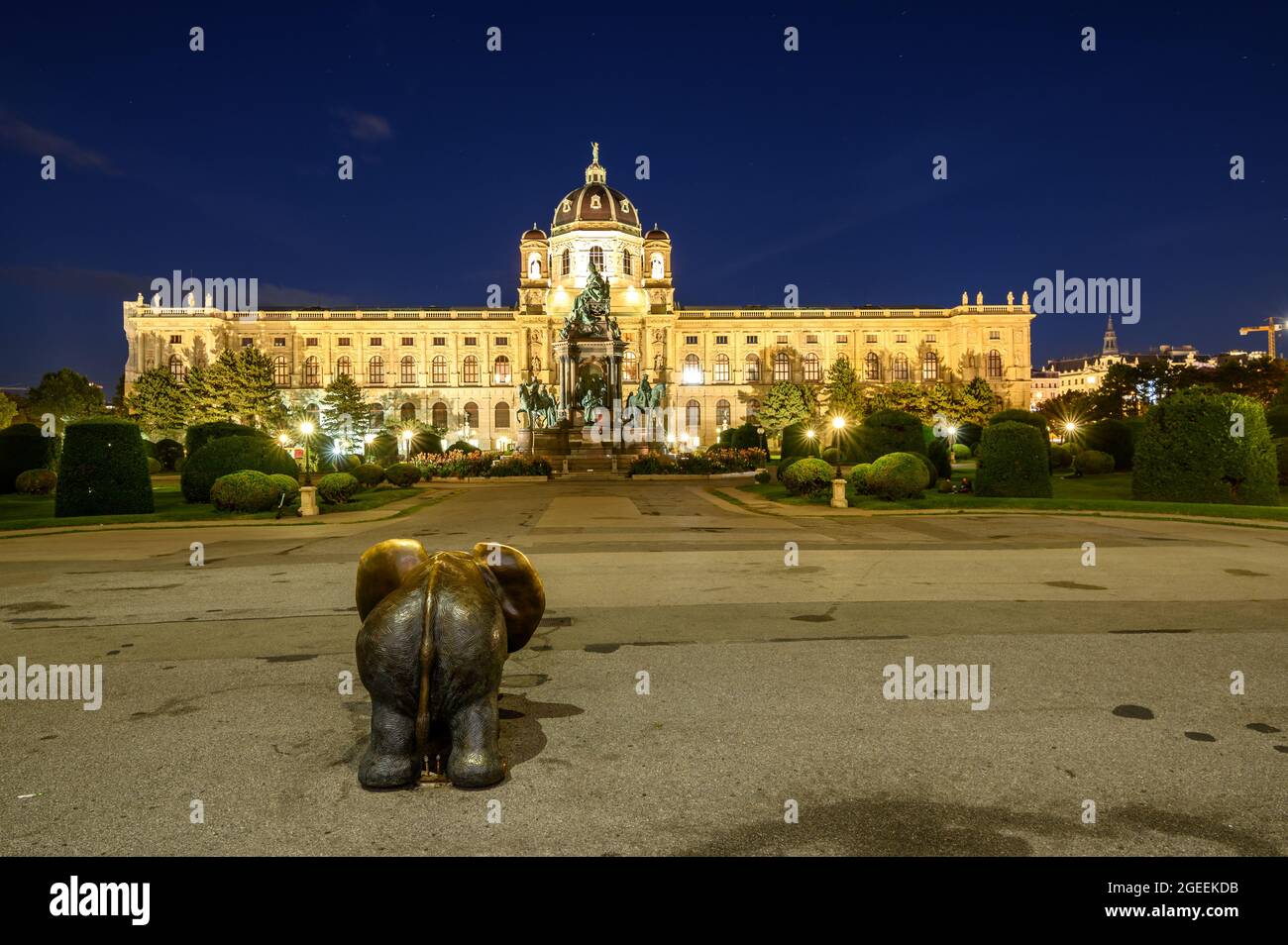 El Kunsthistorisches Museum es un museo de arte situado en Maria Theresa Platz en Viena, Austria. Foto de stock