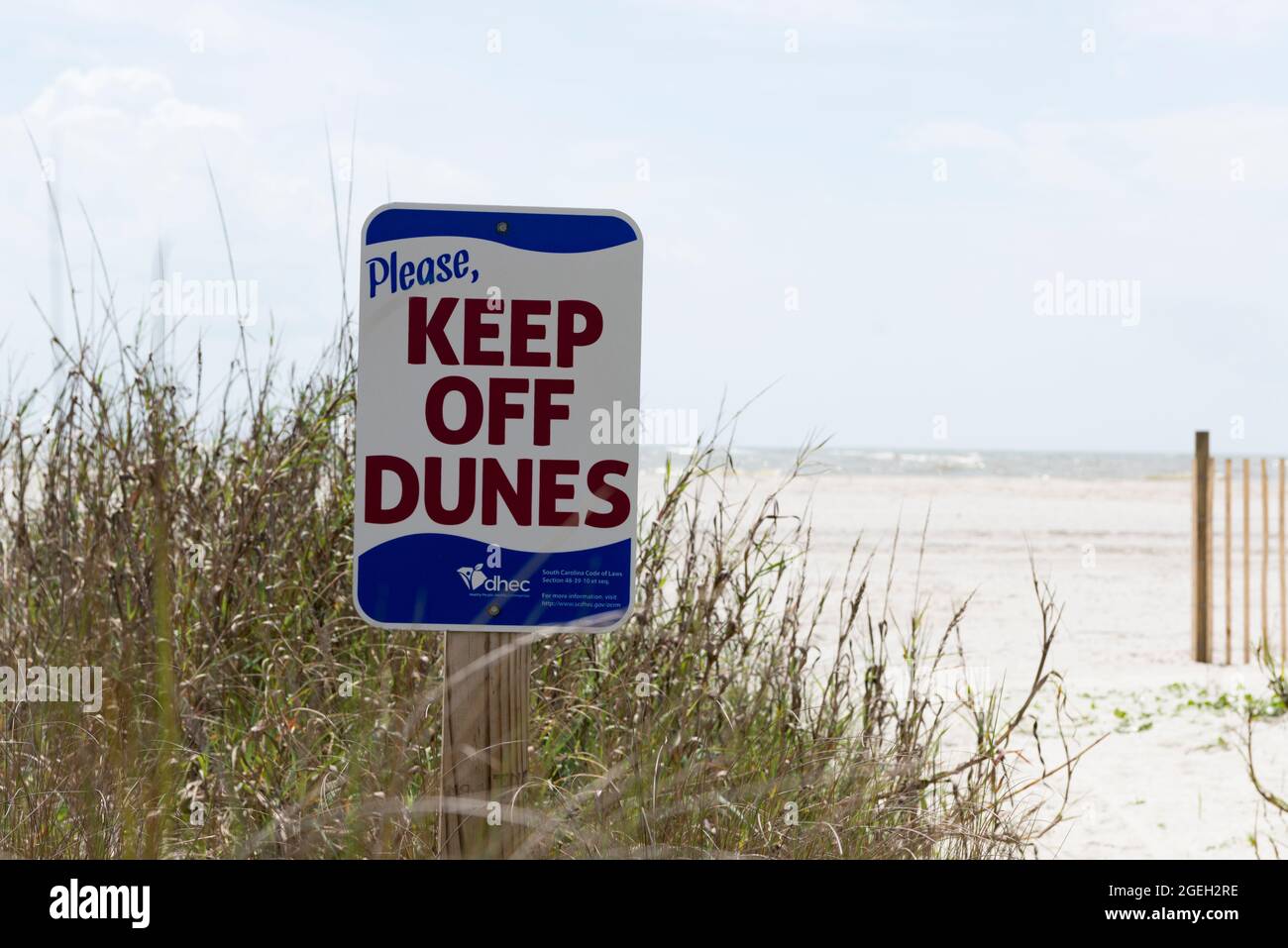 Una zona de conservación en Wild Dunes resort en la Isla de Palms, cerca de Charleston, Carolina del Sur, Estados Unidos Foto de stock
