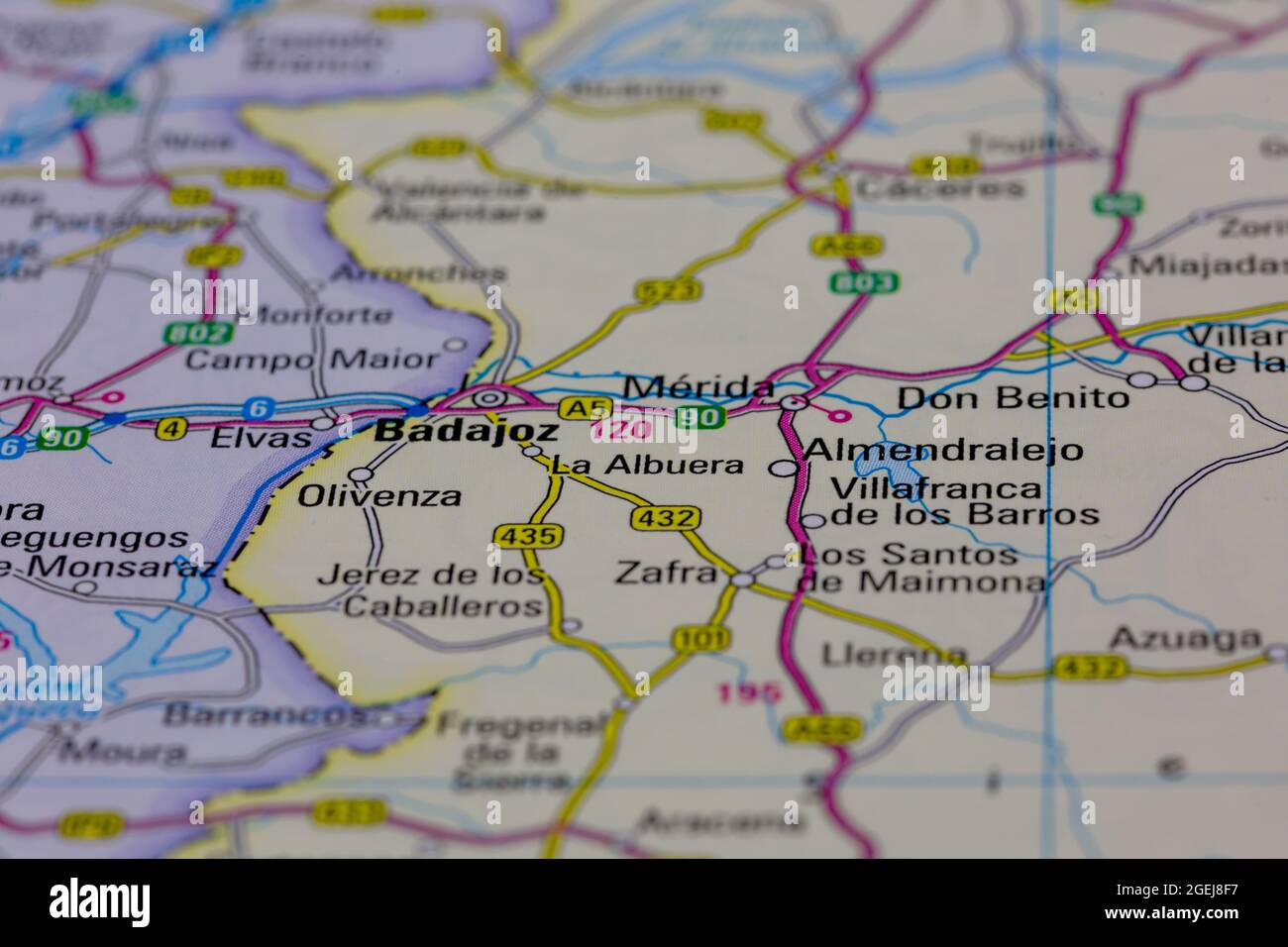 La Albufera España aparece en un mapa de carreteras o en un mapa geográfico Foto de stock
