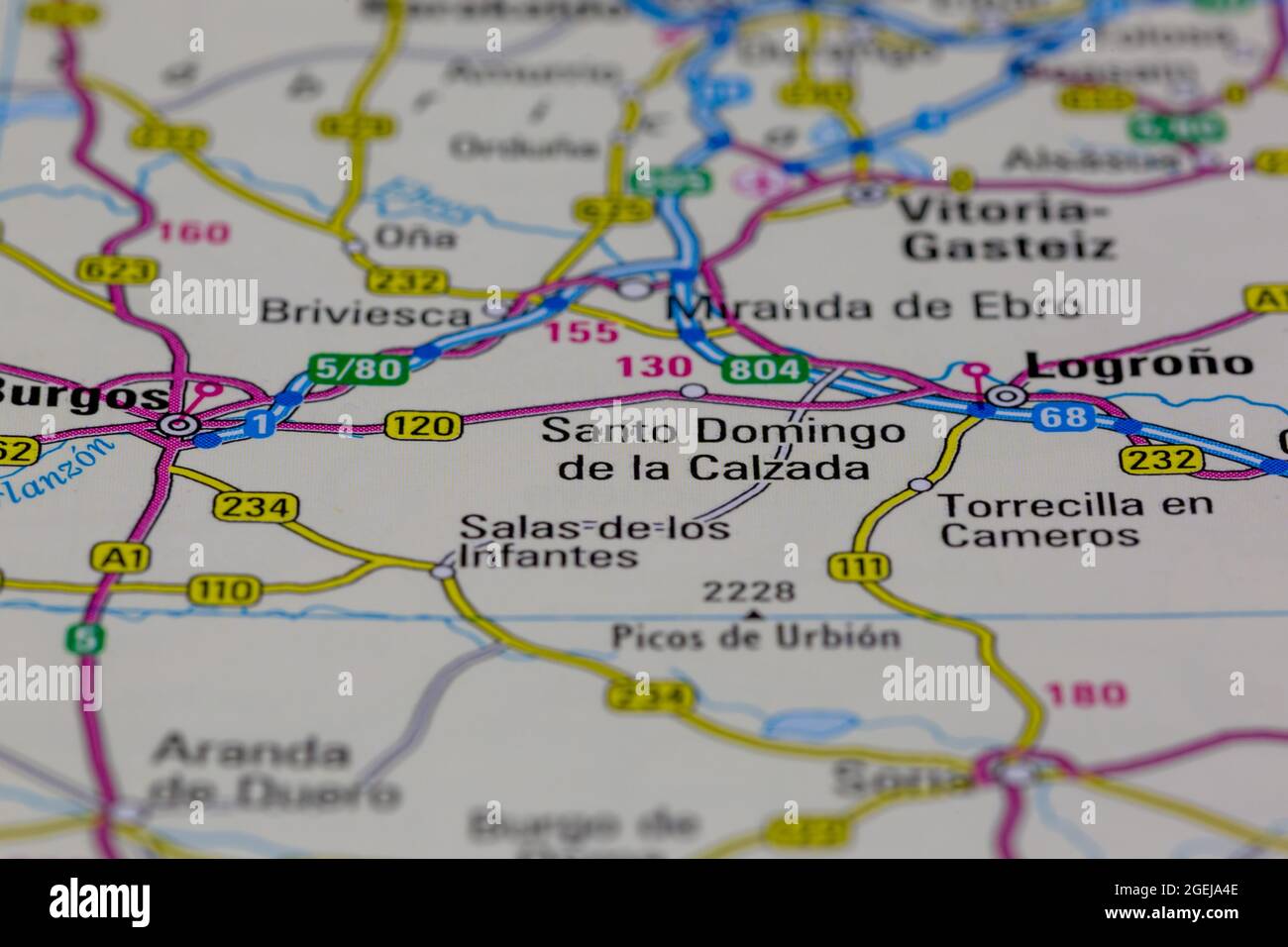 Santo Domingo de la Calzada España aparece en un mapa de carreteras o en un  mapa geográfico Fotografía de stock - Alamy