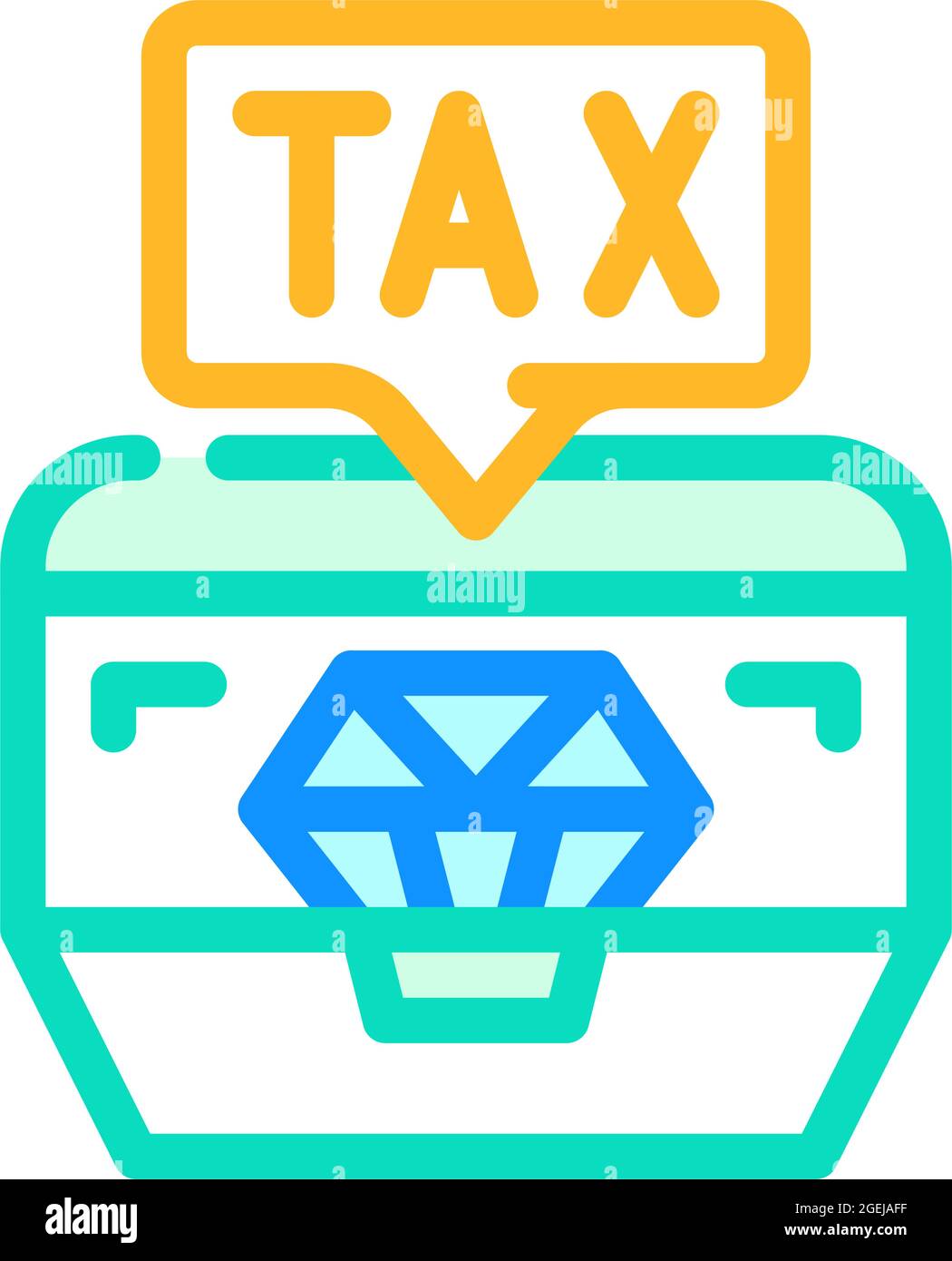 ilustración vectorial de icono de color de impuesto de joyería Imagen  Vector de stock - Alamy
