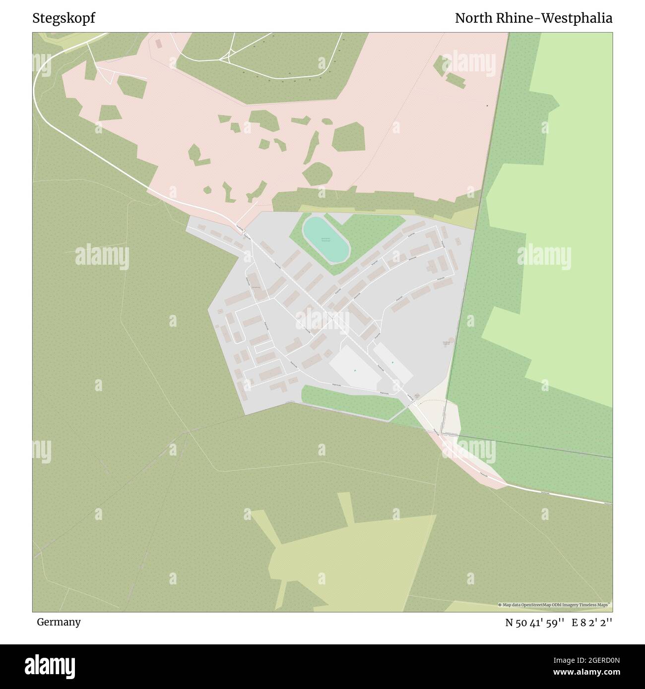 Stegskopf, Alemania, Renania del Norte-Westfalia, N 50 41' 59'', E 8 2' 2'', MAP, Timeless Map publicado en 2021. Viajeros, exploradores y aventureros como Florence Nightingale, David Livingstone, Ernest Shackleton, Lewis y Clark y Sherlock Holmes se basaron en mapas para planificar viajes a los rincones más remotos del mundo, Timeless Maps está trazando la mayoría de los lugares del mundo, mostrando el logro de grandes sueños Foto de stock