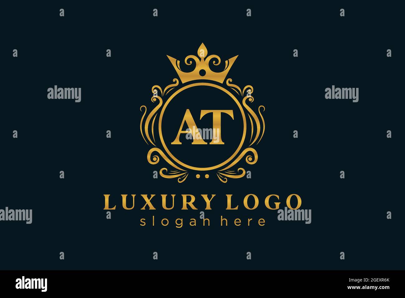 En Letter Royal Luxury Logo plantilla en arte vectorial para Restaurante, Royalty, Boutique, Café, Hotel, Heráldica, joyería, moda y otros vectores illustrr Ilustración del Vector