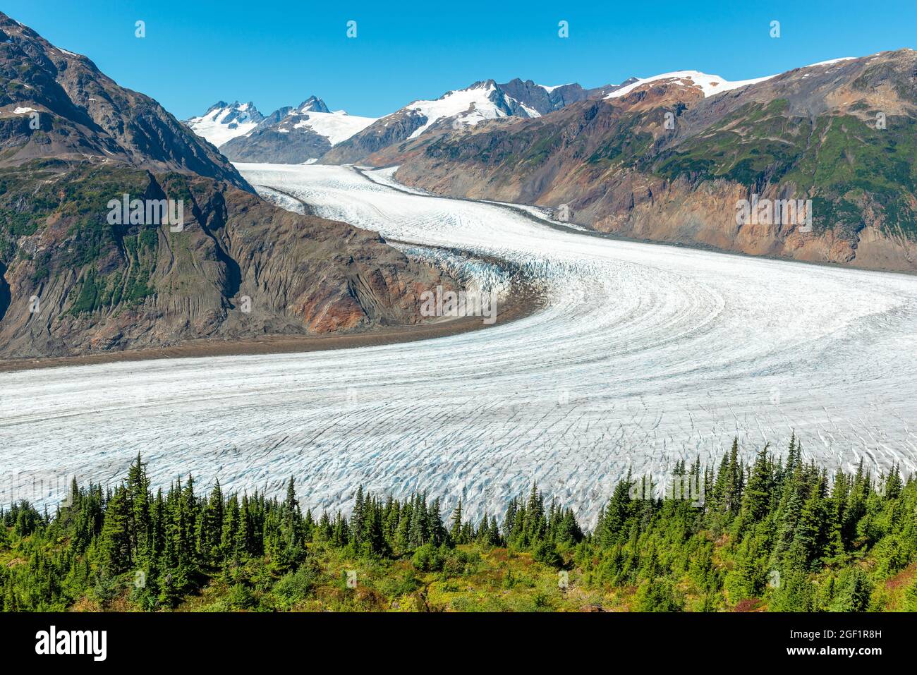 Glaciar de salmón cerca de Stewart, Columbia Británica, Canadá. Foto de stock