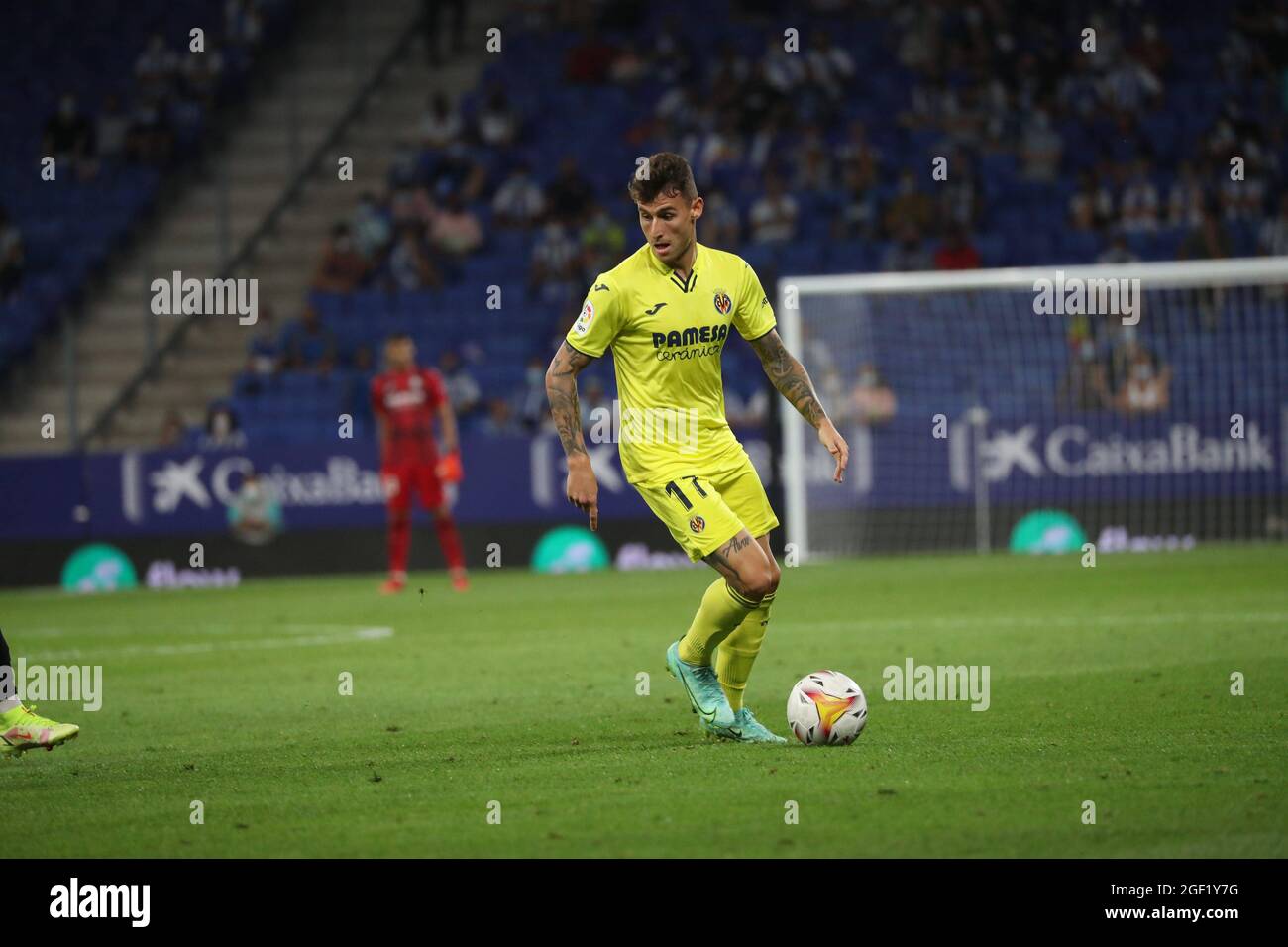 Partido de fútbol español La Liga RCD Espanyol vs Villareal Club de Futbol,  Barcelona 21 de agosto de 2021. (Foto de Cordon Press/Sipa USA Fotografía  de stock - Alamy