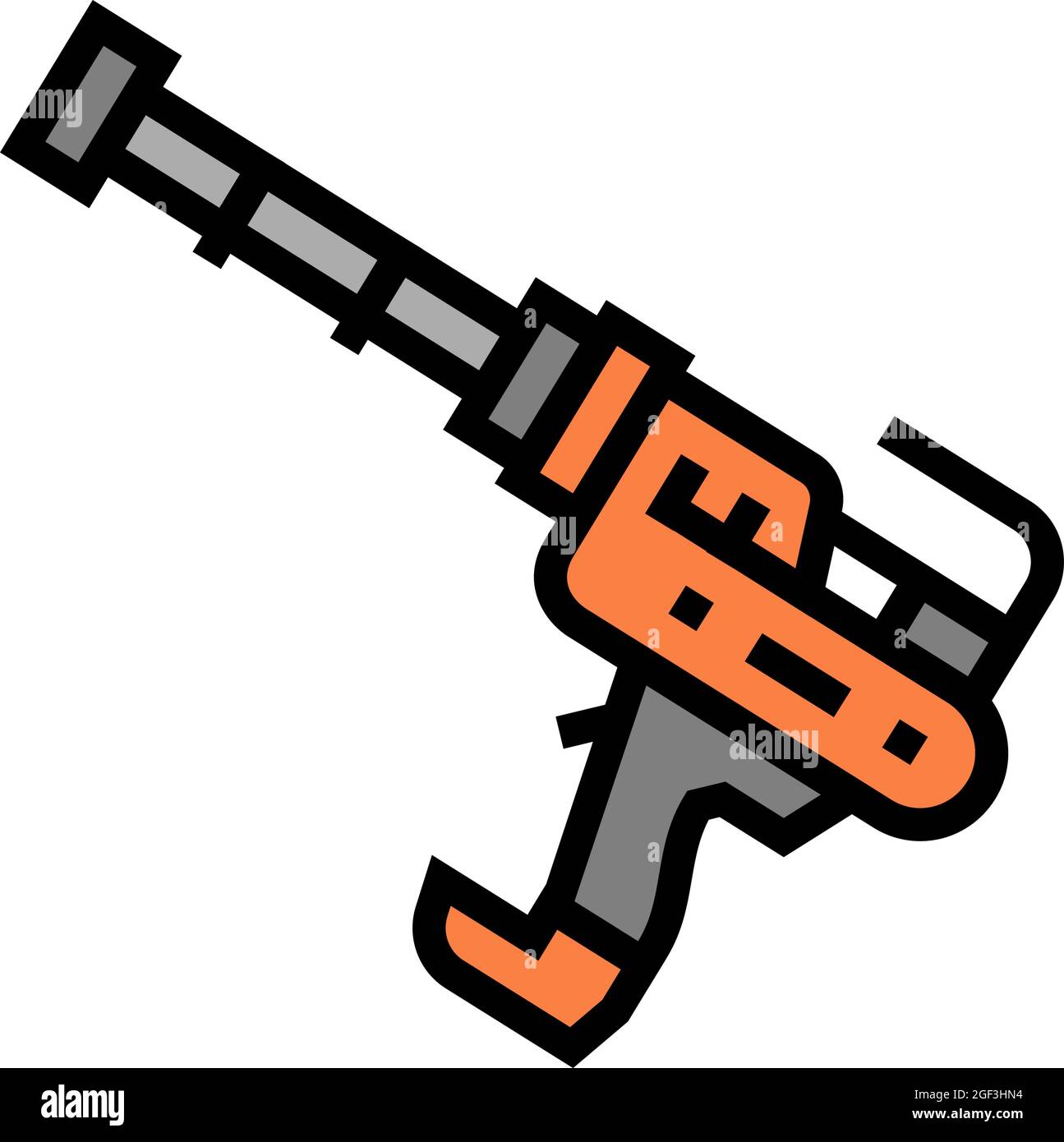 Icono de línea de color de pistola de clavos eléctrica. Pictograma para  página web, aplicación móvil, promoción Imagen Vector de stock - Alamy