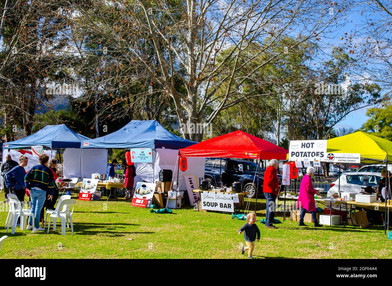 Festival gastronómico multicultural de invierno en Tamworth Australia. Foto de stock