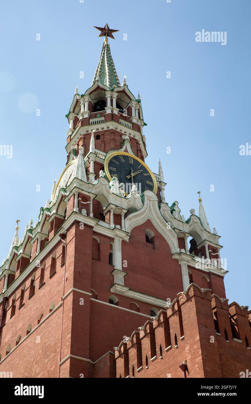 Torre Spasskaya, Moscú, Rusia Foto de stock