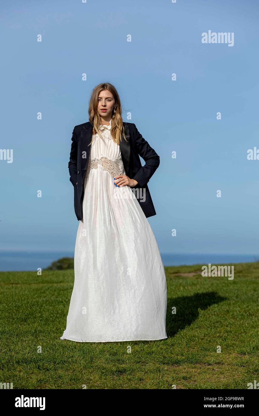 Edimburgo, Reino Unido. 24 de agosto de 2021 Foto: L a R Hermione Corfield.  El reparto y la tripulación de la película The Road Dance que tiene su  estreno mundial en el