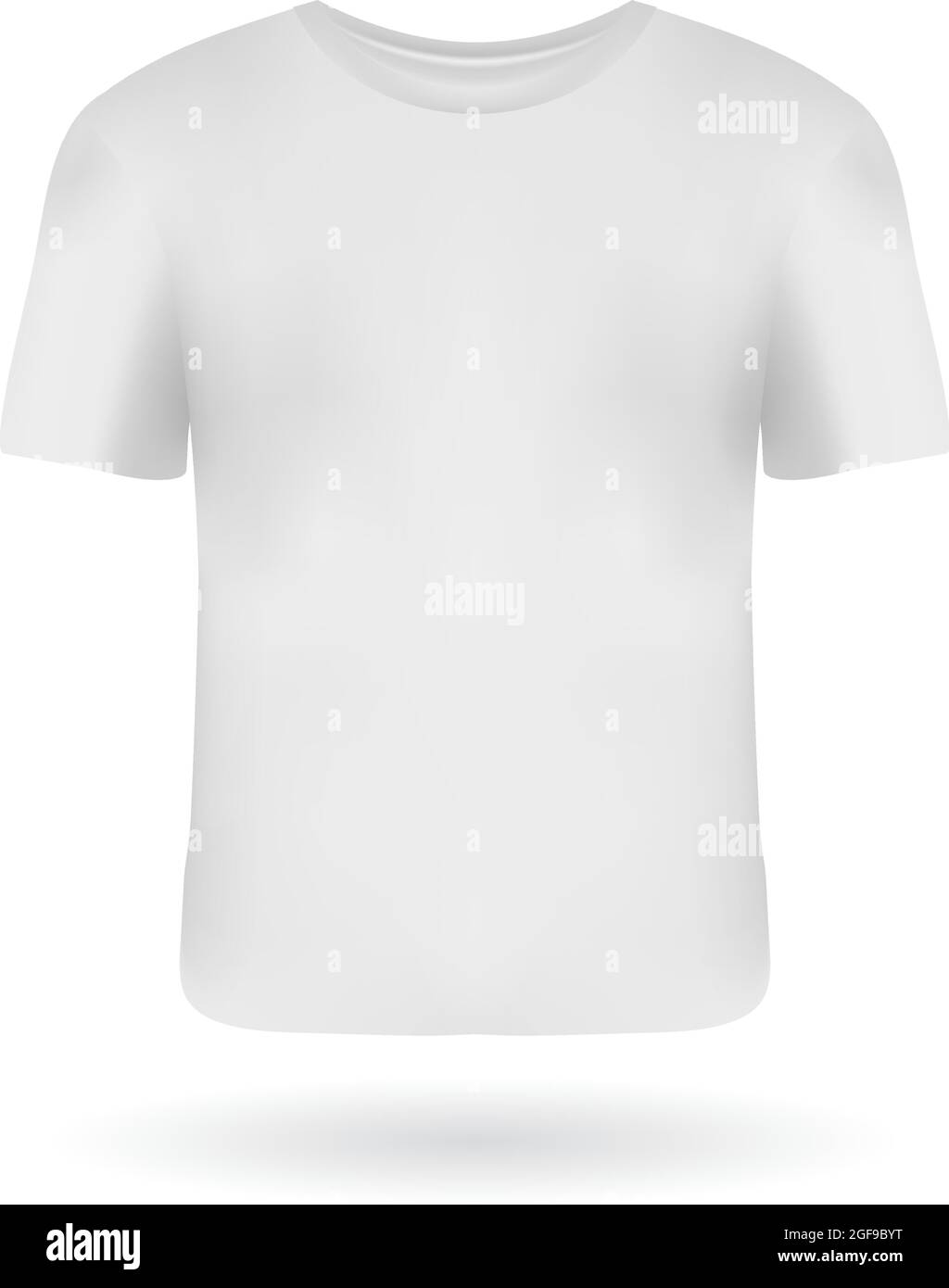 Camiseta blanca sport de manga corta para hombre. Realista vista frontal maqueta para camisetas para tu diseño. Diseño de plantilla de ropa informal para la empresa Imagen Vector de Alamy