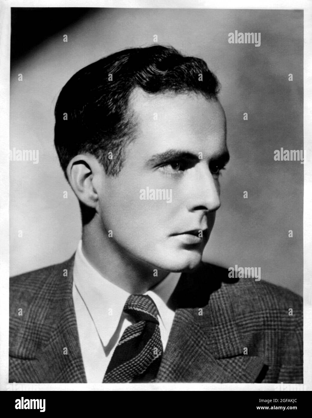 1937 Ca, USA : El célebre compositor musical americano Samuel BARBER ( 1910 – 1981 ). Fotógrafo desconocido .- COMPOSITORE - DIRETTORE D' ORQUESTA - perfil - profilo - MUSICA CLÁSICA - MÚSICA - cravatta - corbata - collar - colletto --- Archivio GBB Foto de stock
