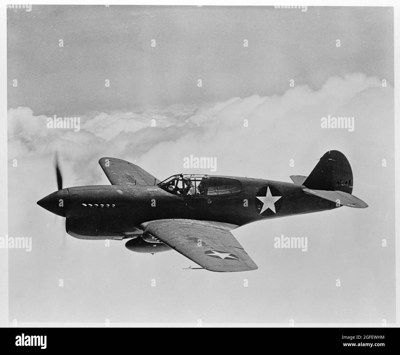 El avión de combate de un solo motor P-40, 1944 Foto de stock