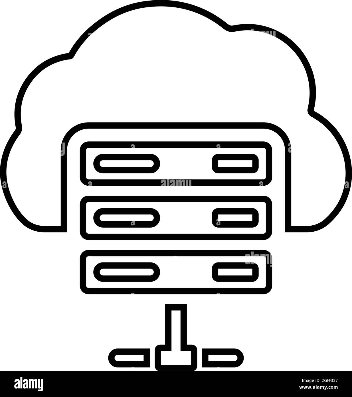 Icono de nube, informática y base de datos: Archivo EPS vectorial editable  sencillo Imagen Vector de stock - Alamy