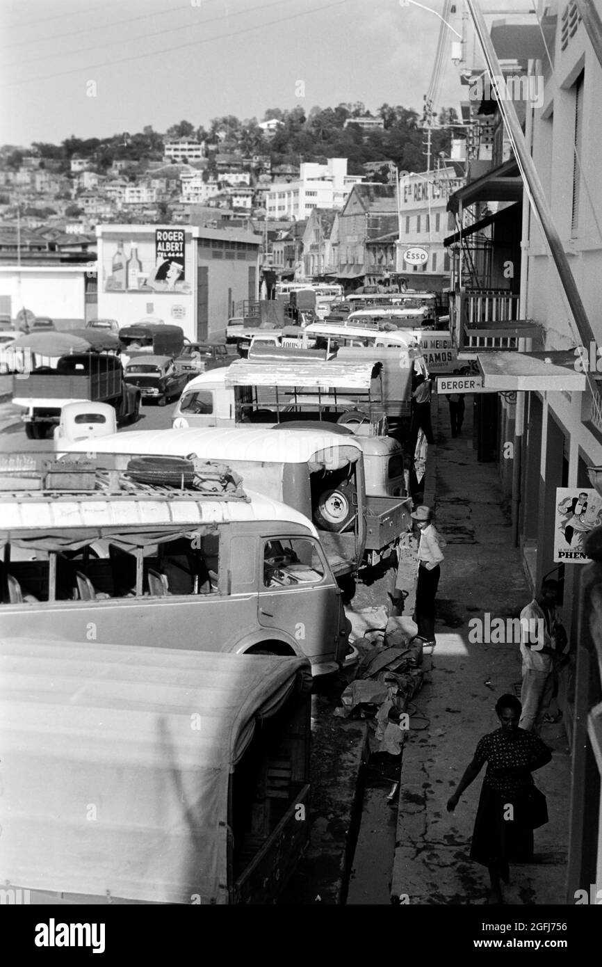 Stadtansichten aus Haiti, 1966. Vistas de la ciudad de Haití, 1966. Foto de stock