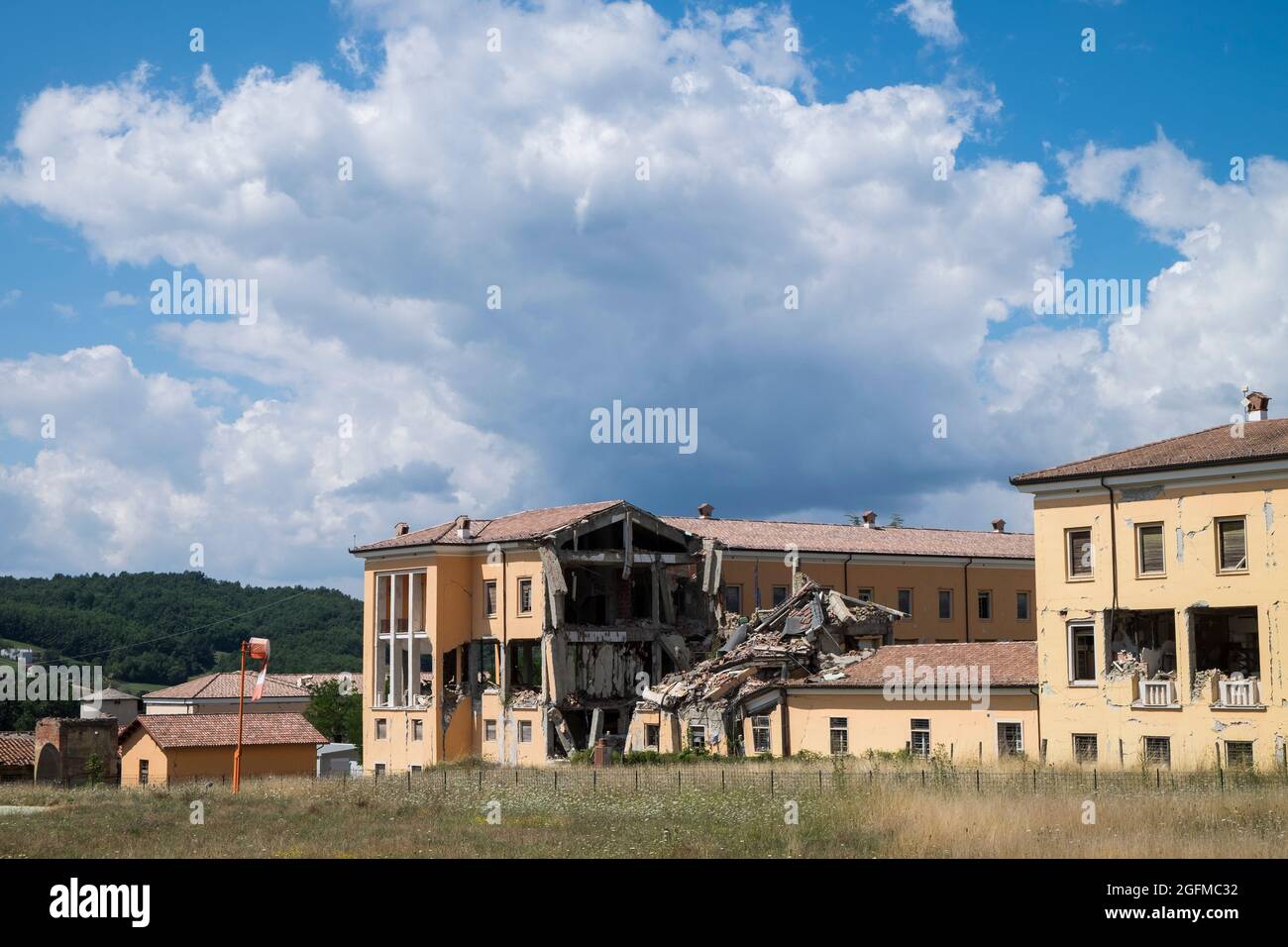 Italia, Amatrice después del terremoto de 2016 Foto de stock