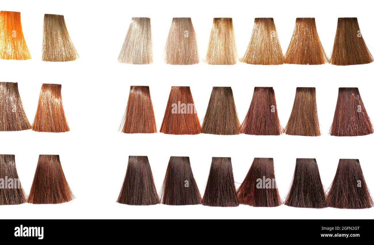 Tintes de paleta para teñir el cabello en el catálogo Fotografía de stock -  Alamy