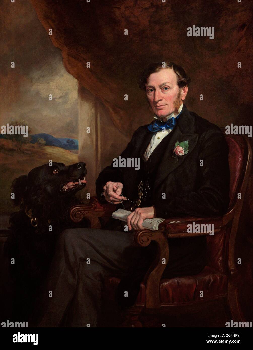 Sir Daniel Gooch (1816-1889), 1st Baronet. Ingeniero ferroviario británico. Retrato de Francis Grant (1803-1878). Óleo sobre lienzo (142,2 x 111,8 cm), 1872. Galería Nacional de Retratos. Londres, Inglaterra, Reino Unido. Foto de stock