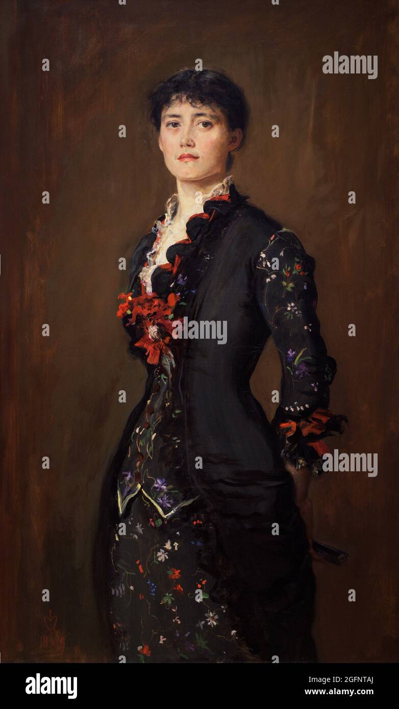 Louise Jopling (Louise Jane Jopling) (1843-1933). Pintor inglés de la época victoriana. Retrato de Sir John Everett Millais (1829-1896). Óleo sobre lienzo (124 x 76,5 cm), 1879. Galería Nacional de Retratos. Londres, Inglaterra, Reino Unido. Foto de stock