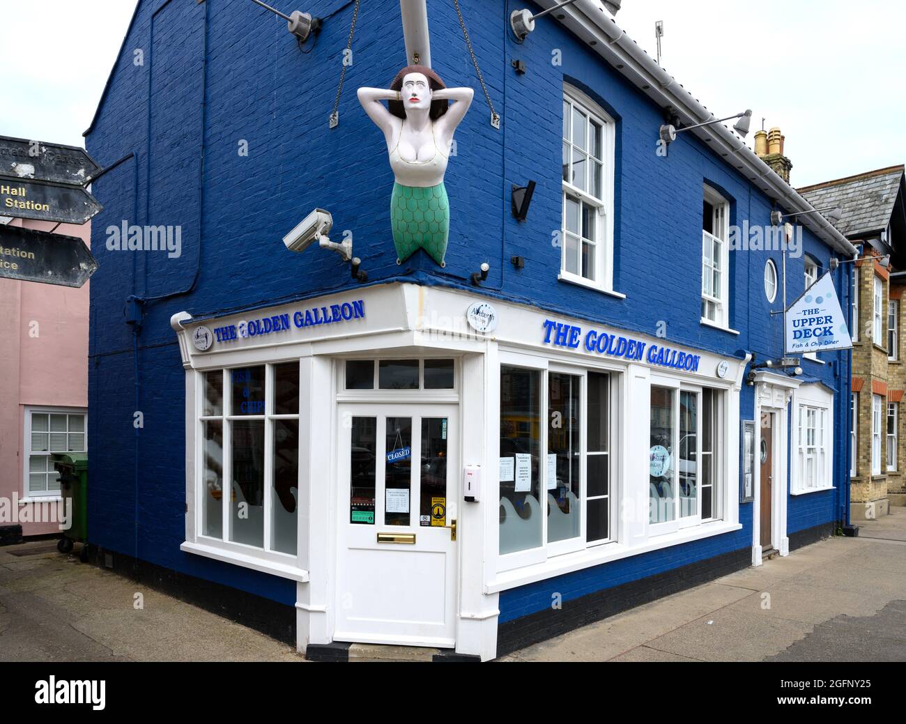 Fish and Chip Shop, Aldeburgh, Suffolk, East Anglia, Inglaterra, REINO UNIDO Foto de stock