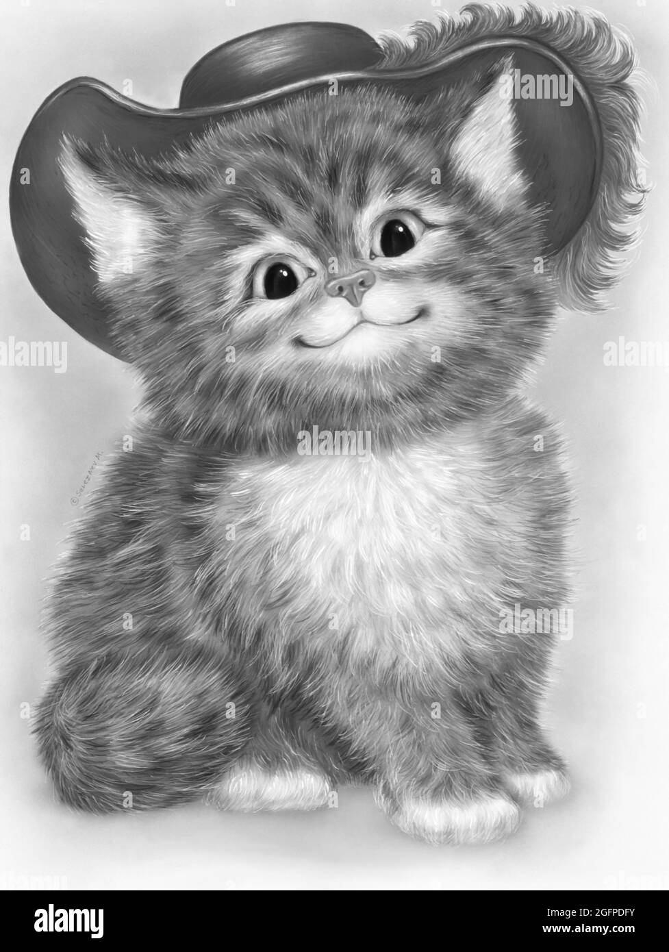 Gato dibujo a lápiz Imágenes de stock en blanco y negro - Página 2 - Alamy