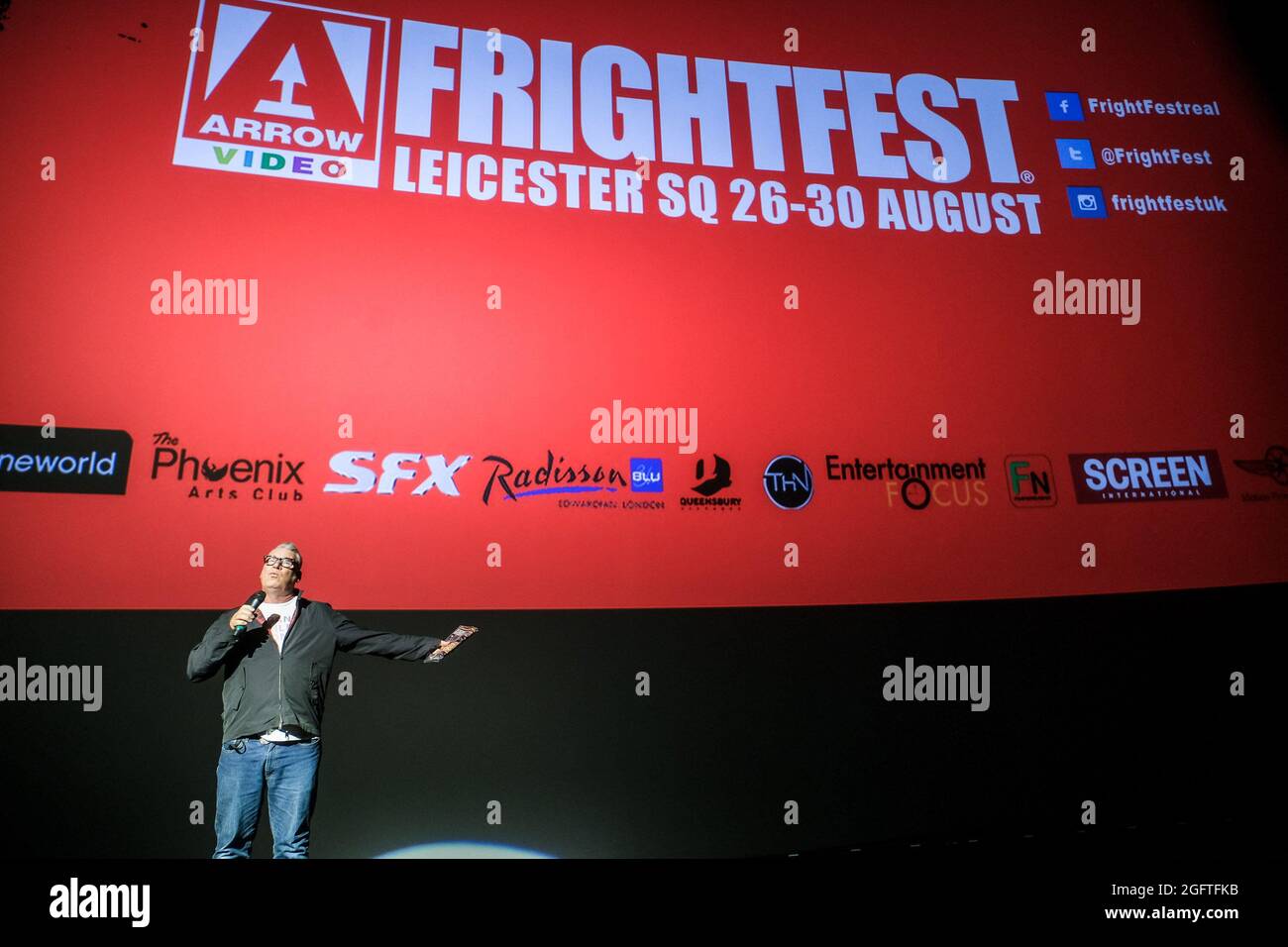 Cineworld Leicester Square, Londres, Reino Unido. 26th de agosto de 2021. Mark kermode abre Frightfest . Foto de crédito: Julie Edwards/Alamy Live News Foto de stock