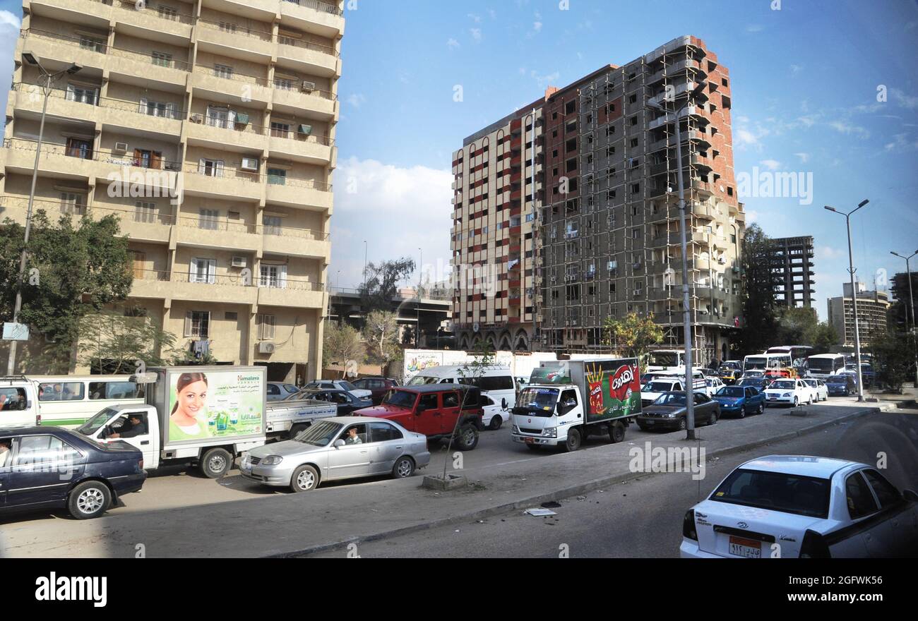 Bloques de apartamentos, El Cairo, Egipto. © Foto de Richard Walker Foto de stock