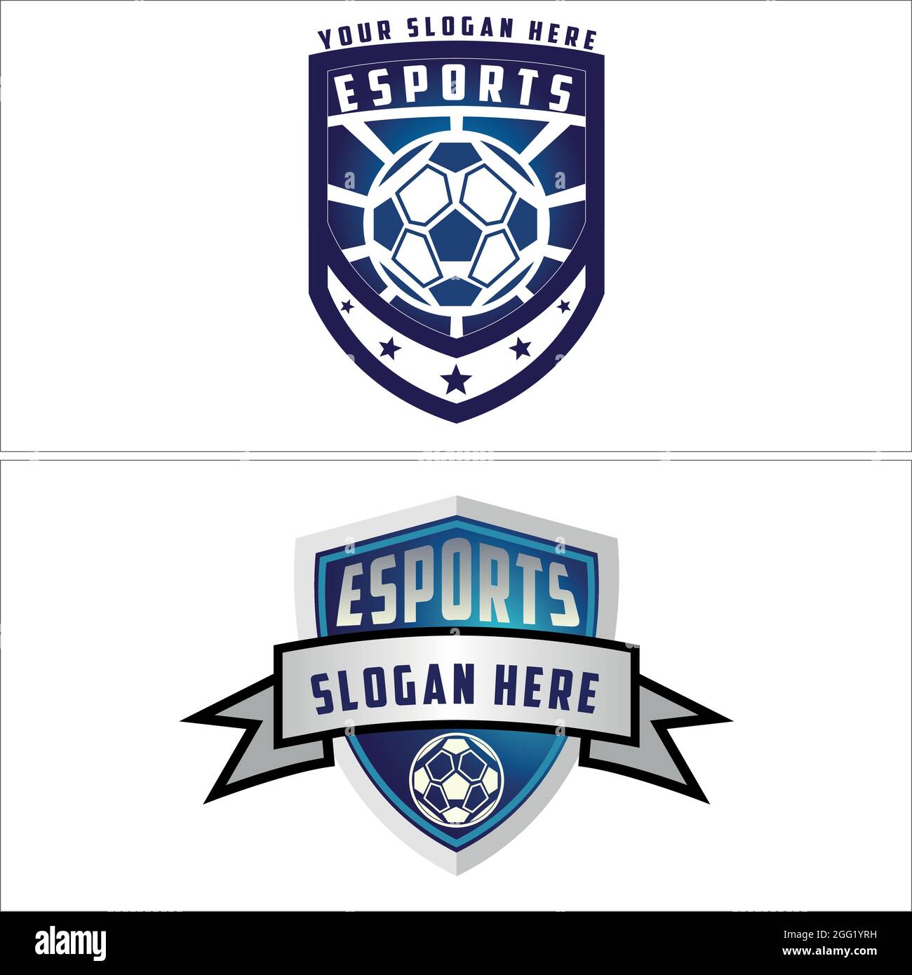 Diseño de escudo deportivo de fútbol Imagen Vector de stock Alamy
