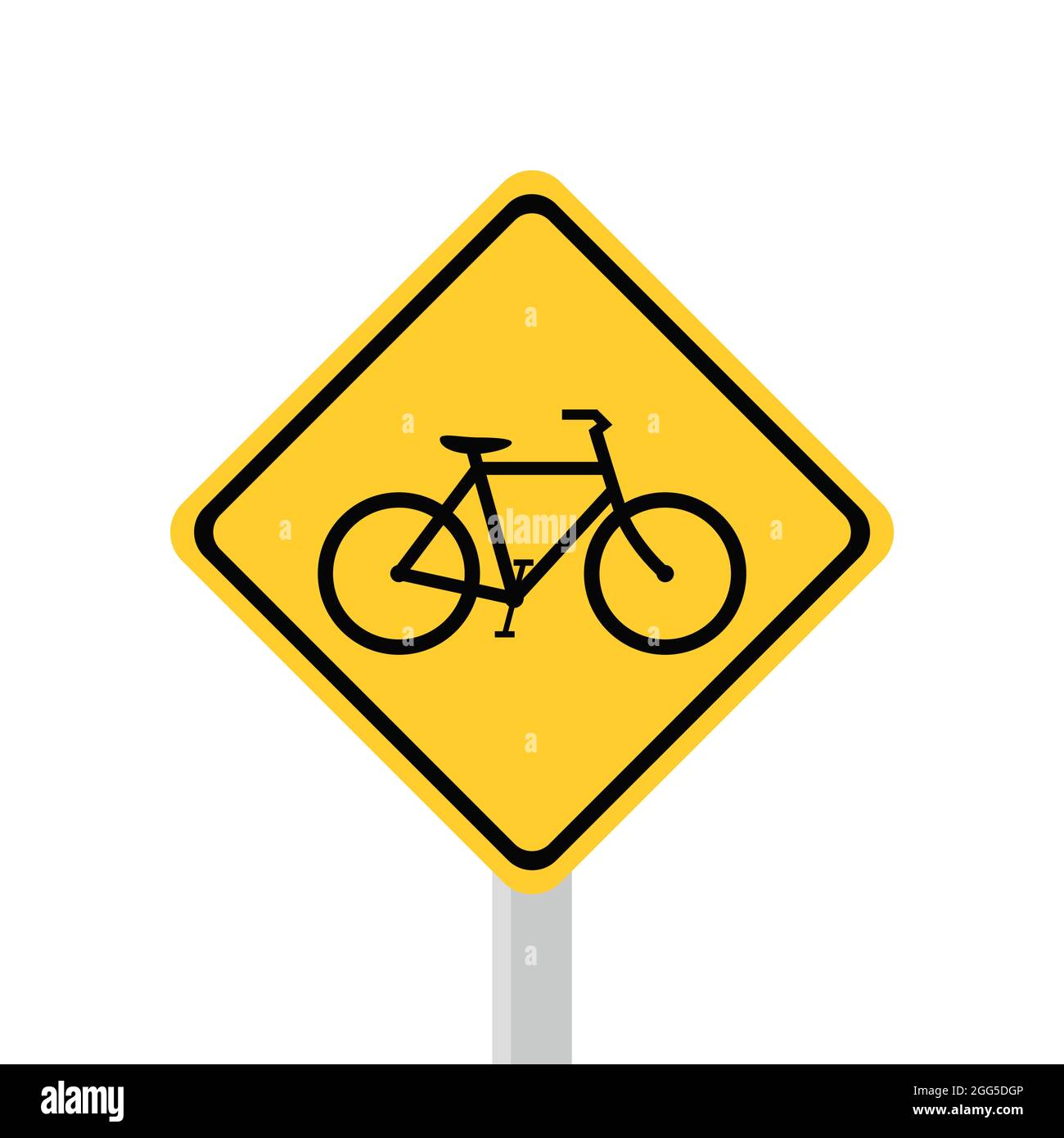 Señal de bicicleta cuidadosa. Las señales de seguridad de tráfico son de  color naranja. Señal de seguridad de silueta de bicicleta Imagen Vector de  stock - Alamy
