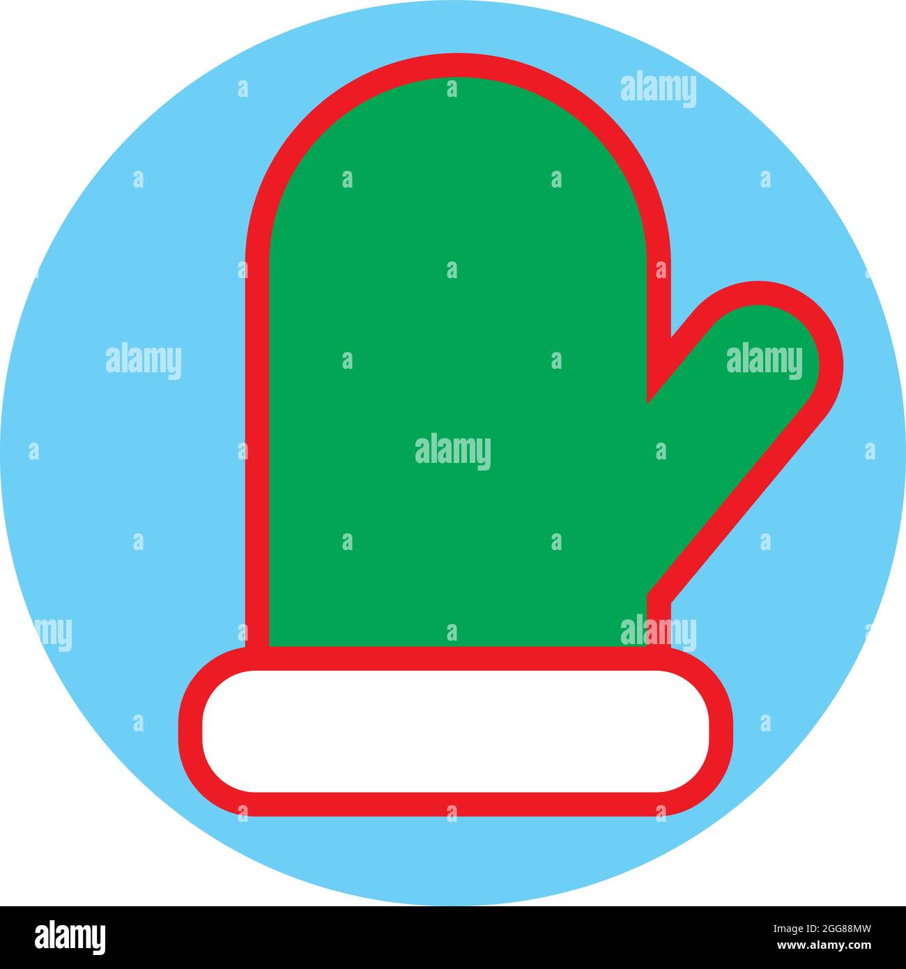Manoplas de navidad verdes, ilustración, vector sobre fondo blanco. Ilustración del Vector