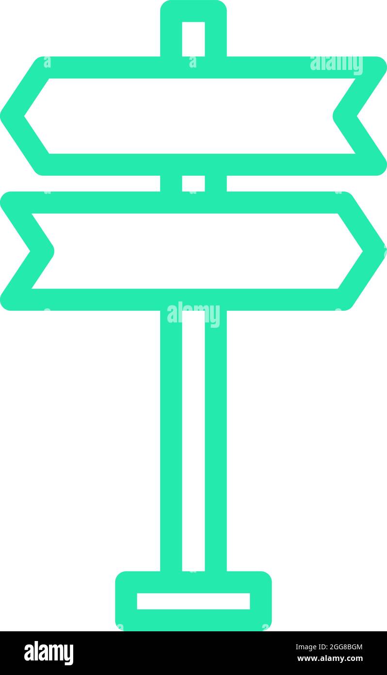 Dos señales de carretera, ilustración, vectoriales sobre fondo blanco