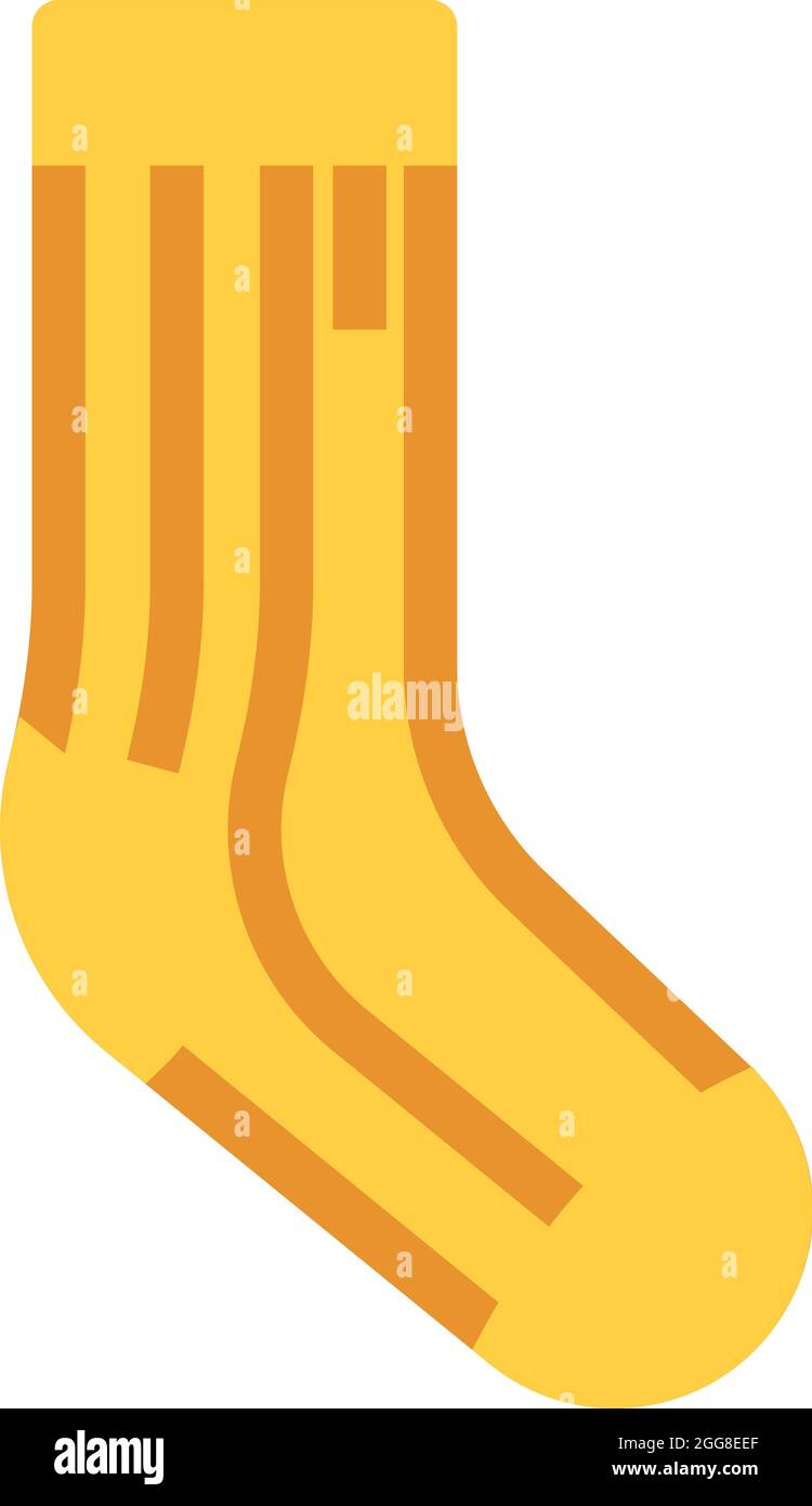 calcetines amarillos, ilustración, vector sobre fondo blanco