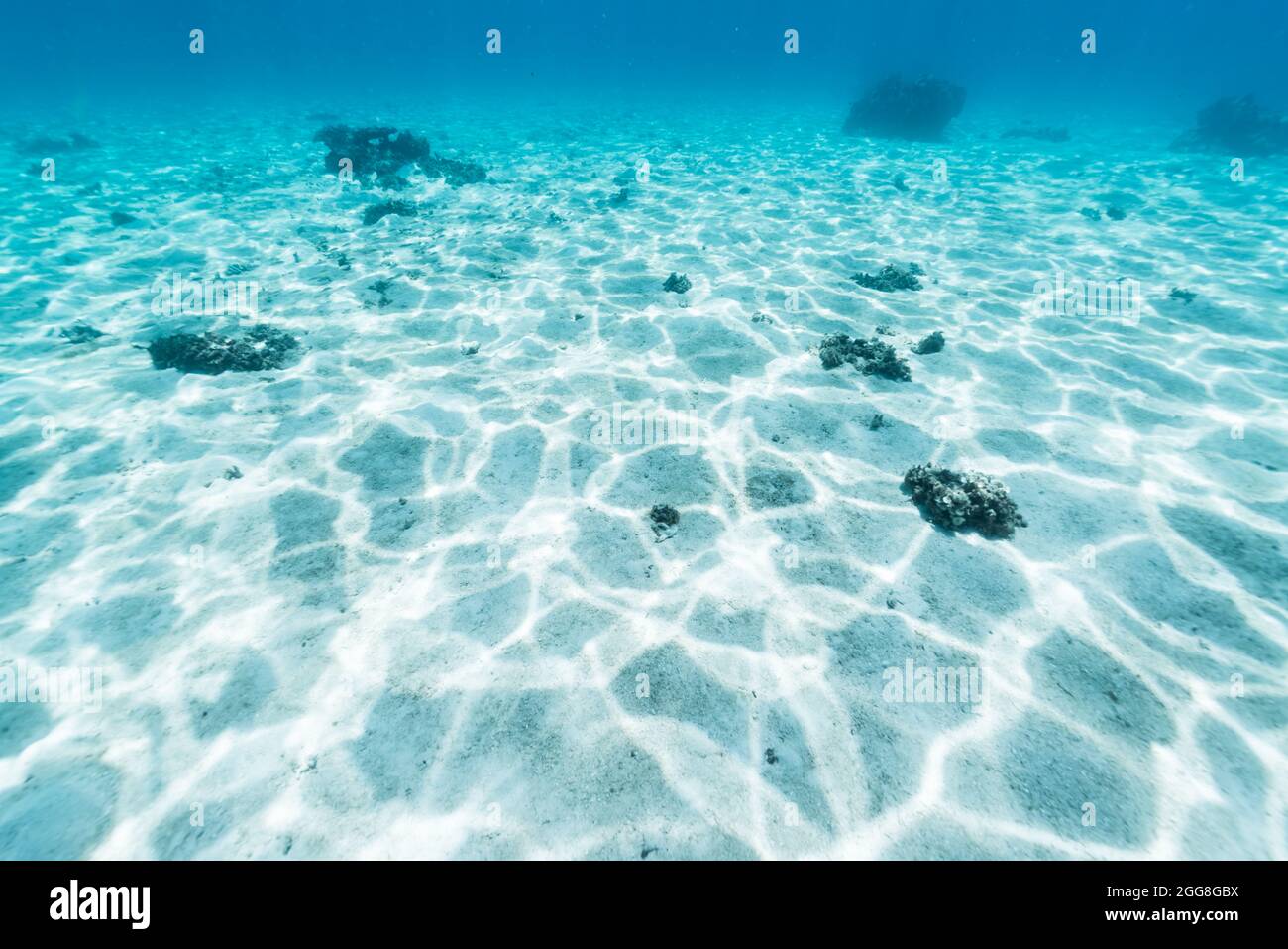 Rayos de luz solar que brillan en el fondo del mar Fotografía de stock -  Alamy