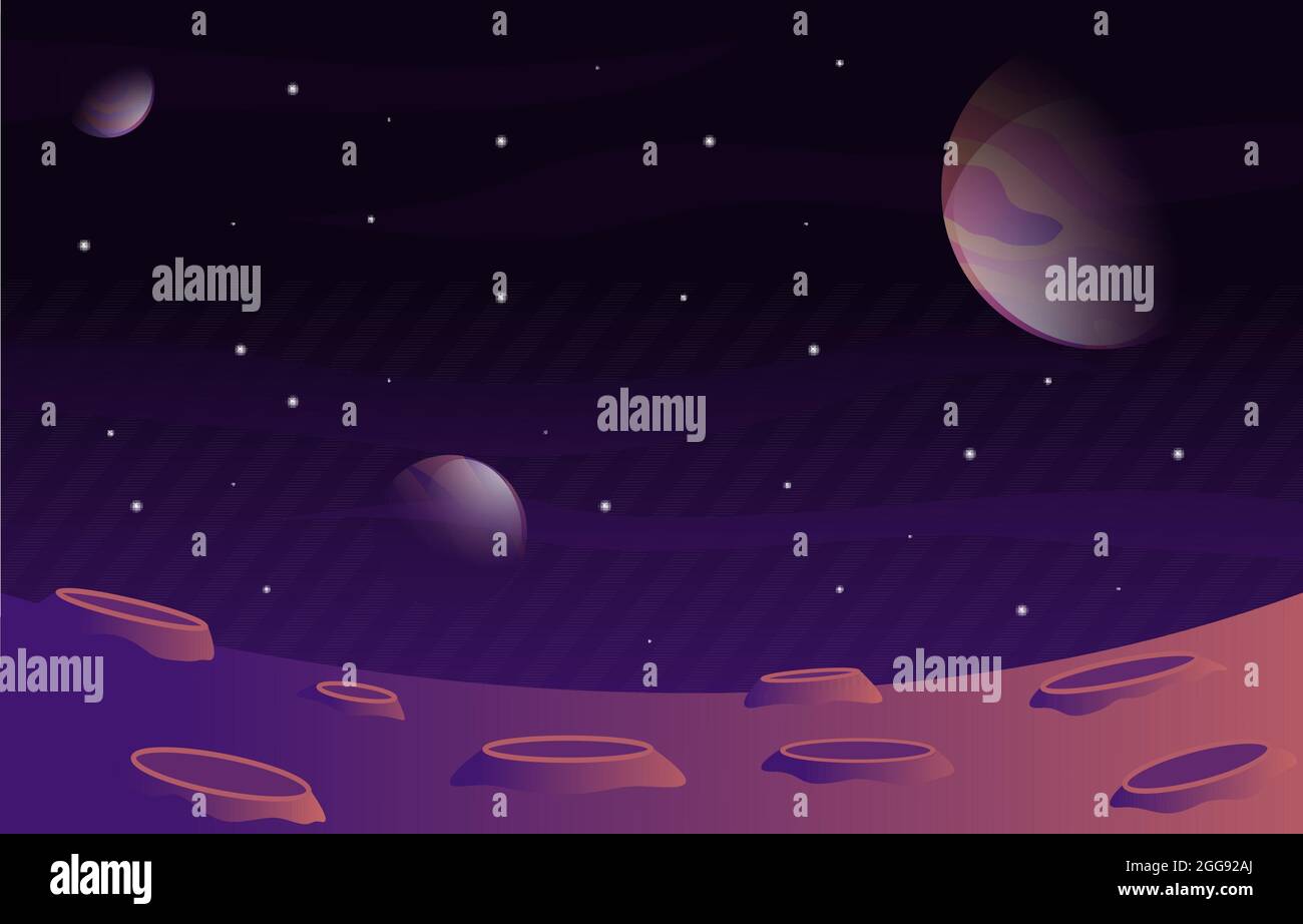 Luna Estrella Cielo Espacio Universo Exploración Ilustración