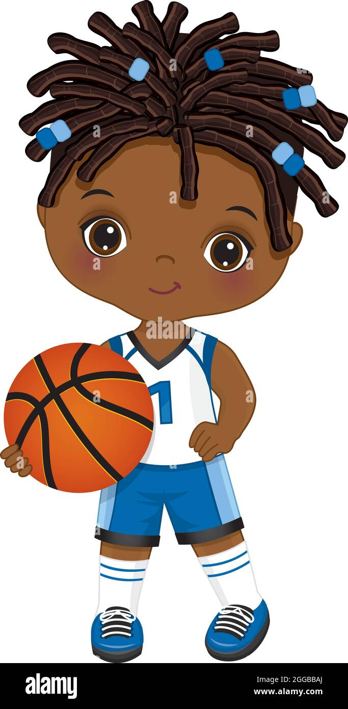 El jugador de baloncesto Niño Vector. Los afro americanos, negro. Atleta en  uniforme con balón. Estilo de vida saludable. Plano aislado Cartoon  ilustración Imagen Vector de stock - Alamy