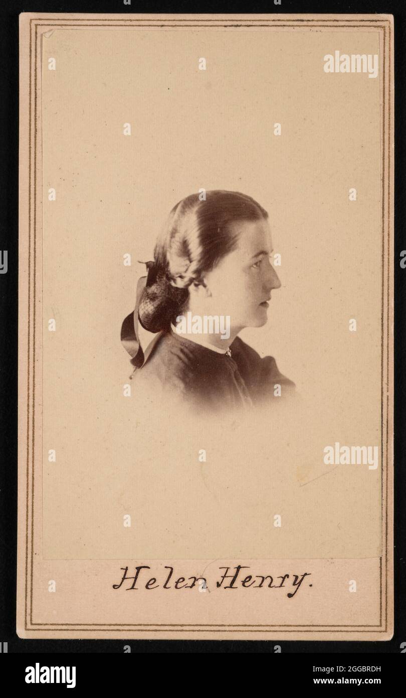 Retrato de Helen Louisa Henry (1836-1912), entre 1862 y 1870. Hija del secretario Joseph Henry. Foto de stock