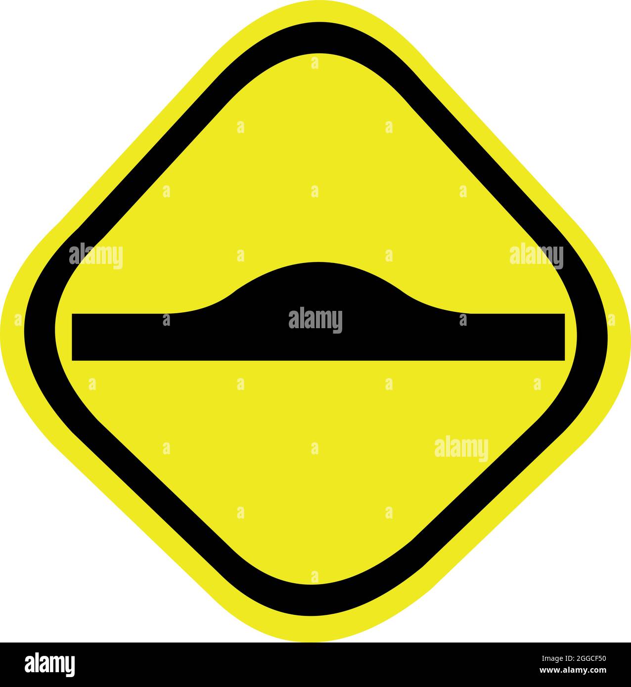 Ilustración vectorial de la señal de tráfico de gran altura delante