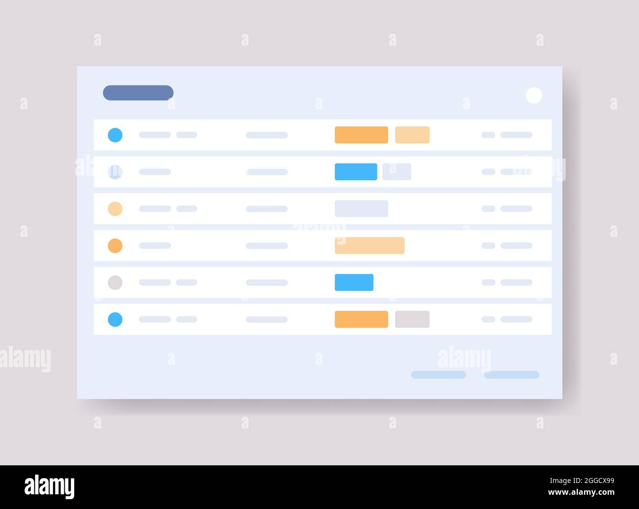 planificación de la agenda en línea calendario organizador con panel de  información de tareas gestión del tiempo de la organización Imagen Vector  de stock - Alamy