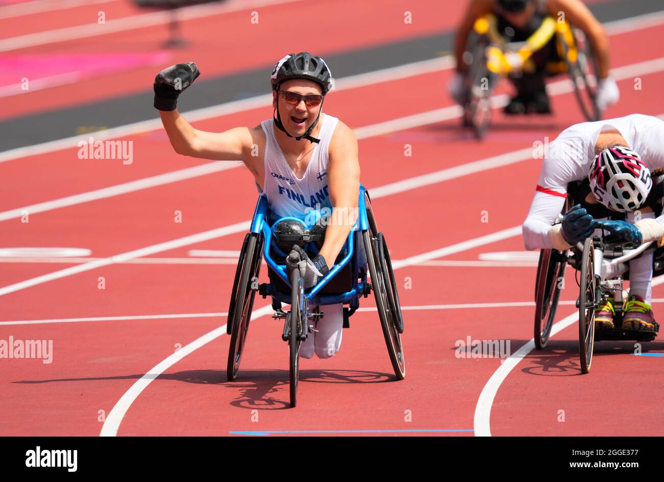 Toni Piispanen de Finlandia ganó 200m durante el atletismo en el Tokyo  Paralympics, Tokyo Olympic Stadium, Tokio, Japón, el 31 de agosto de  2021.(Imagen de crédito: &copy; Ulrik Pedersen/CSM/Sipa USA Fotografía de
