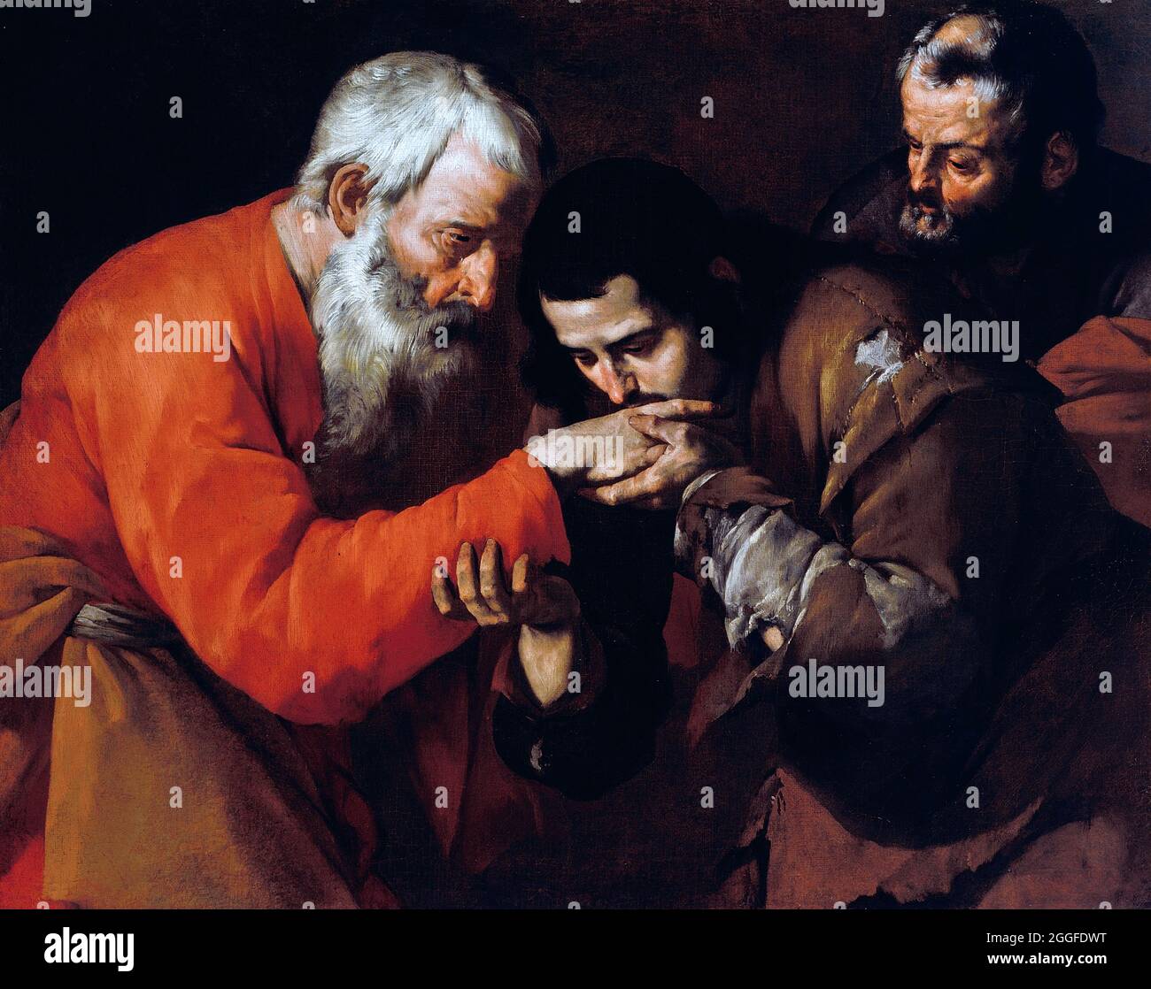 El regreso del Hijo Prodigal, óleo sobre lienzo, c. 1630 Foto de stock