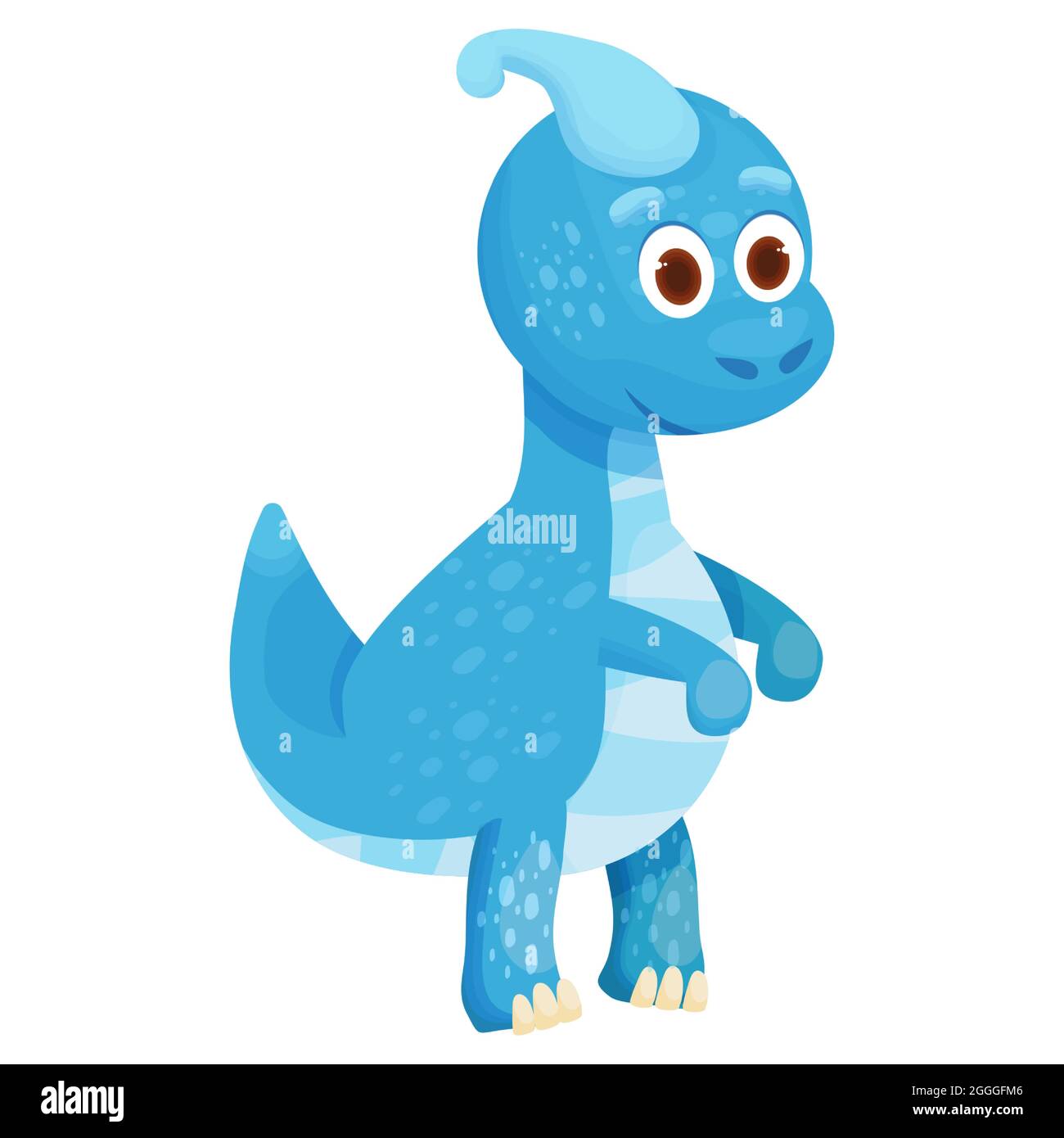 Dinosaurio, animal bebé fantasía animal fósil en estilo de dibujos animados  aislados sobre fondo blanco. Lindo personaje de dino, monstruo divertido.  Imprimir, ducha de bebé. Ilustración vectorial Imagen Vector de stock -