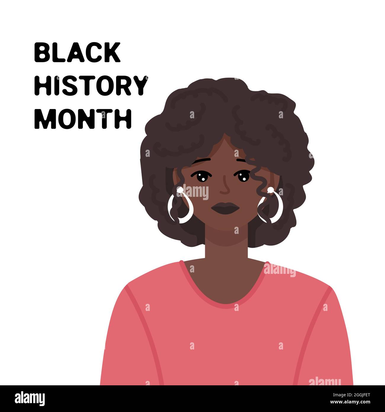 Celebración Del Mes De La Historia Negra Bonita Ilustración De Vectores Aislados De Mujeres 0697